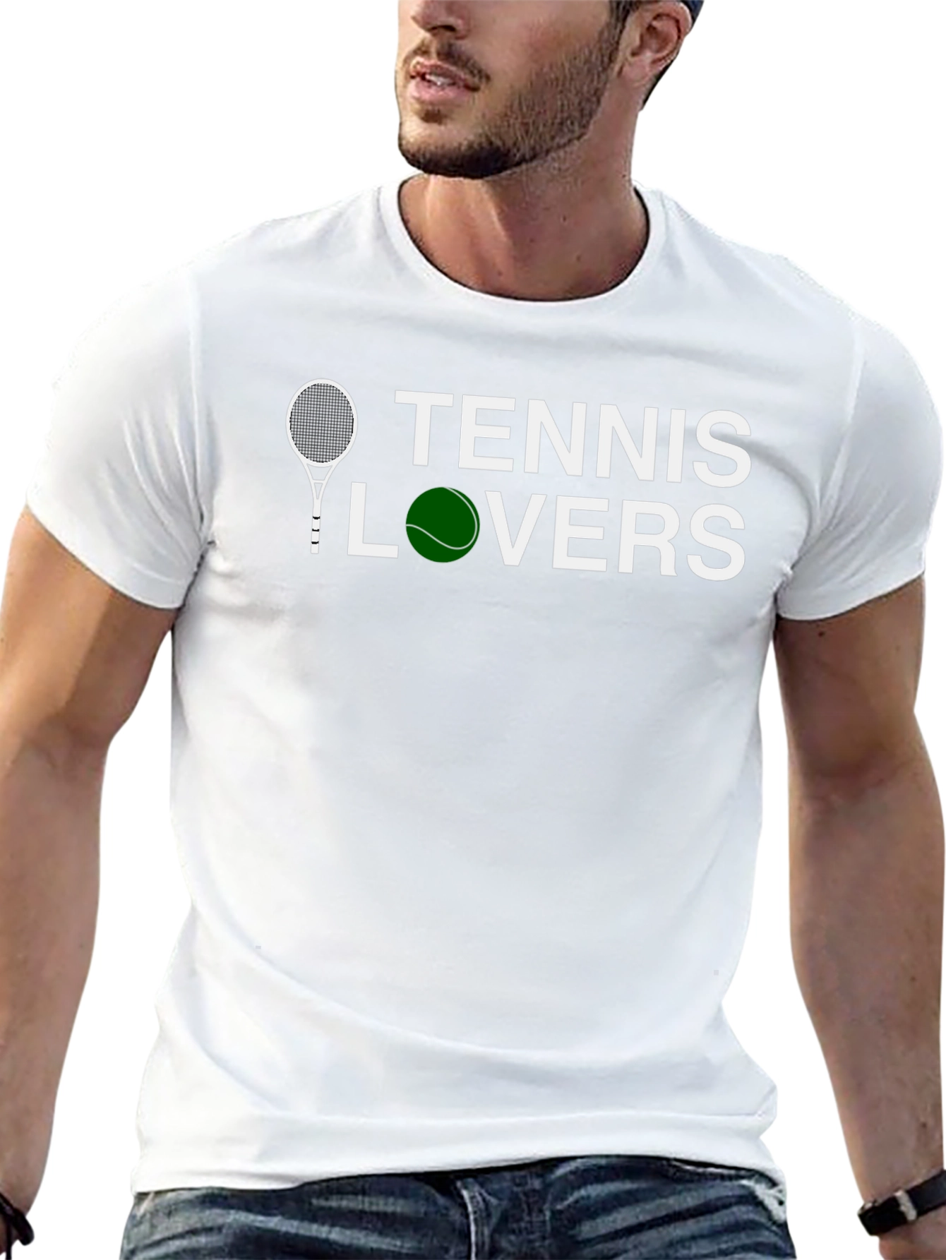 Tennis Lovers Graphic T-Shirt - Black