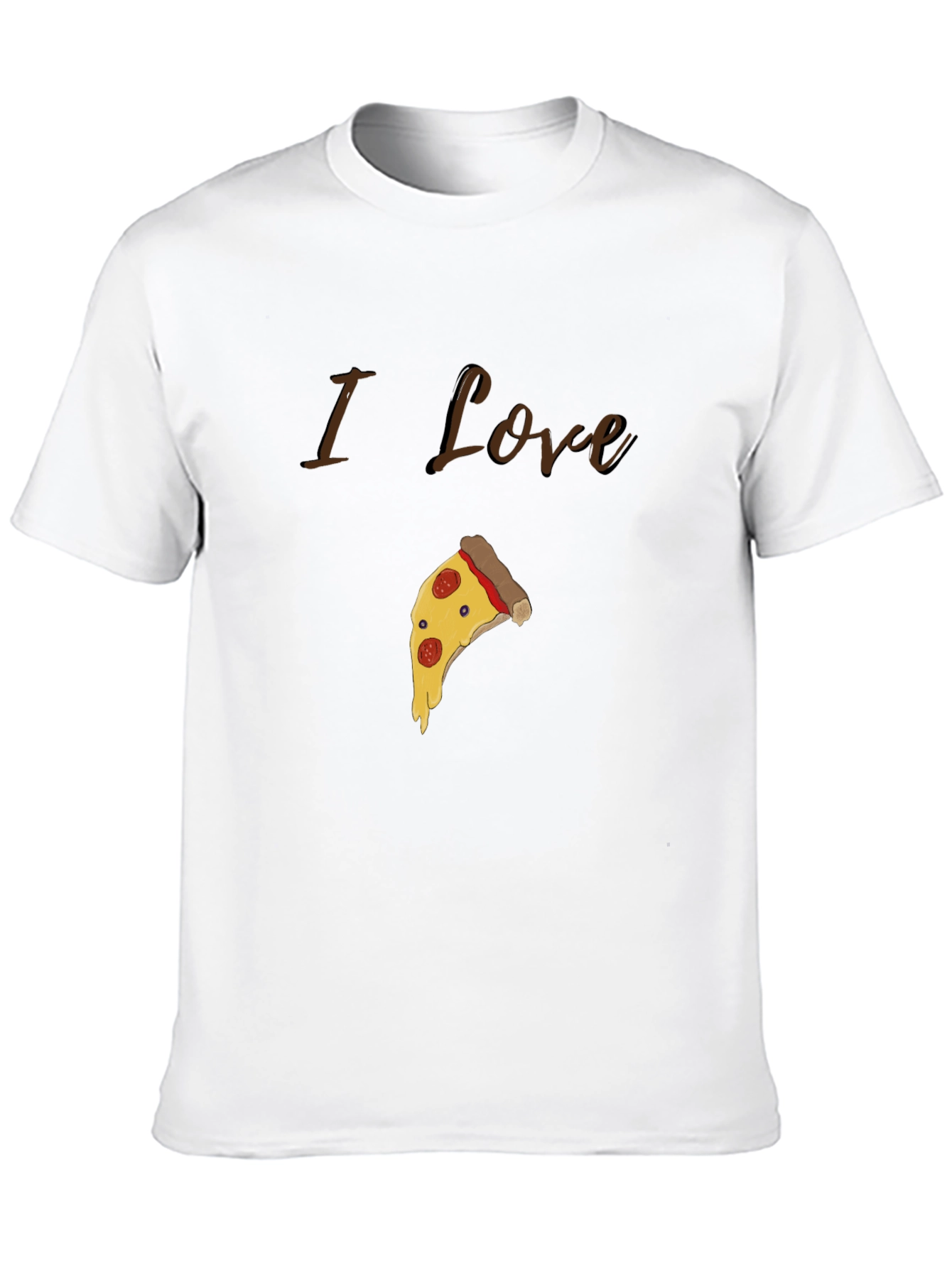 I Love Pizza Graphic T-Shirt - Casual Cotton Tee