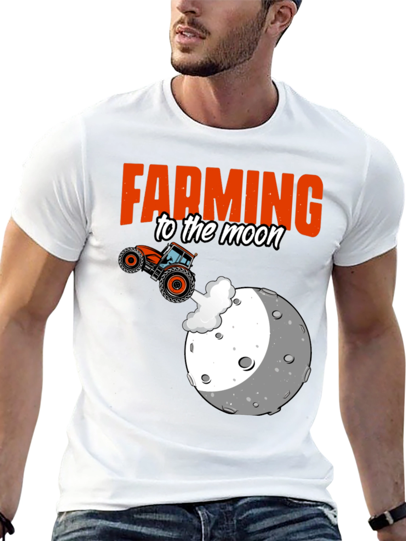 Farming to the Moon Graphic T-Shirt