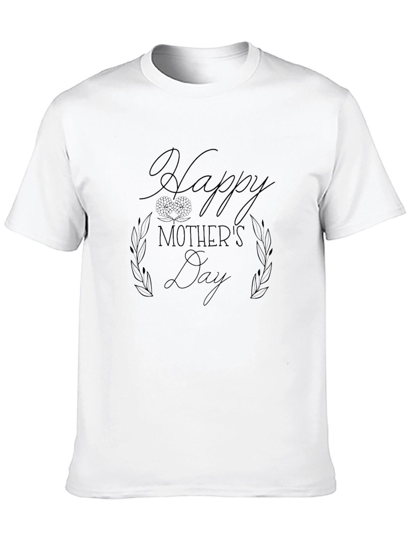 Happy Mothers Day Graphic Tee - Black