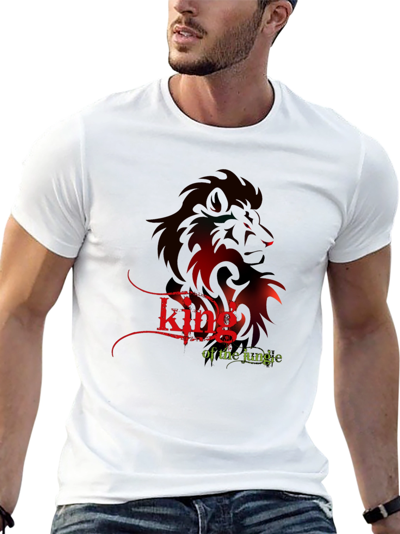King of the Jungle Lion Graphic T-Shirt