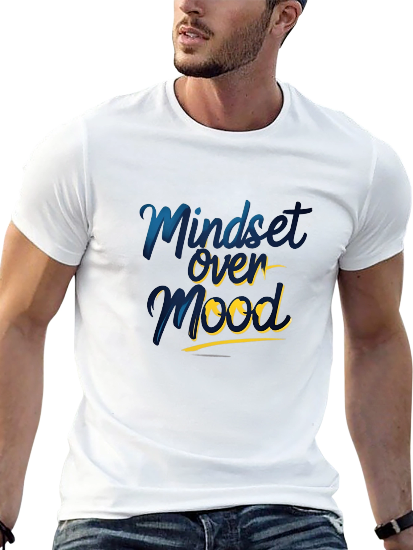 Mindset Over Mood Black Graphic Tee