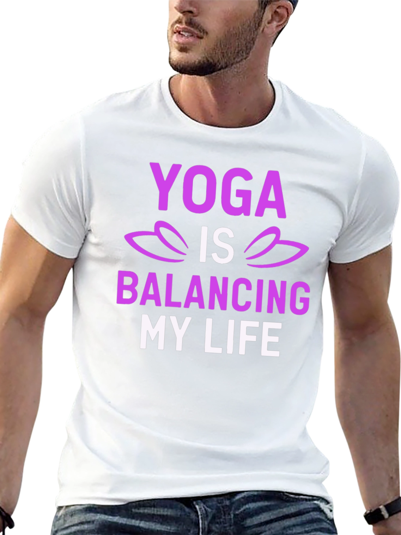 Yoga Balancing Life T-Shirt - Lotus Design