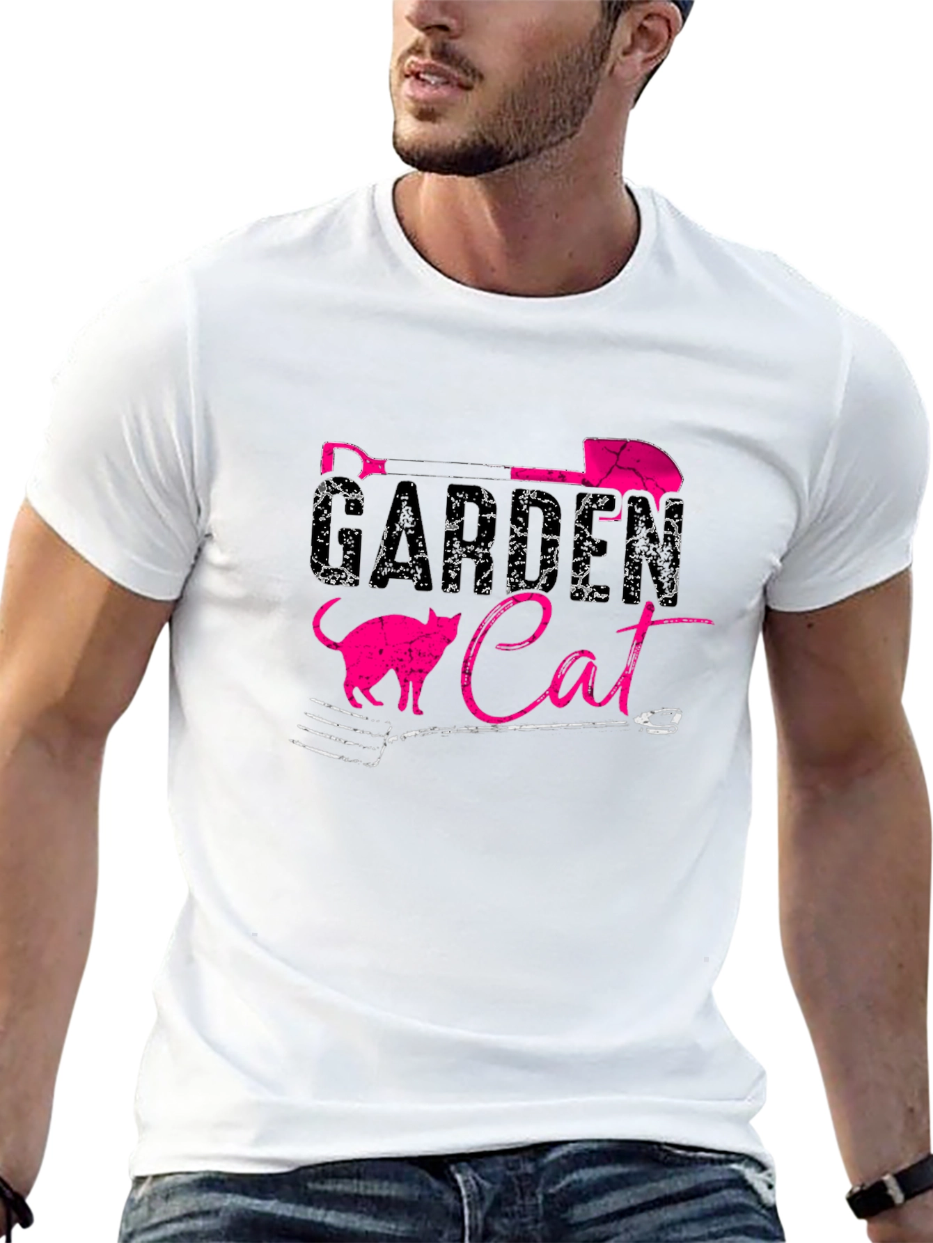 Gardener Cat Graphic T-Shirt