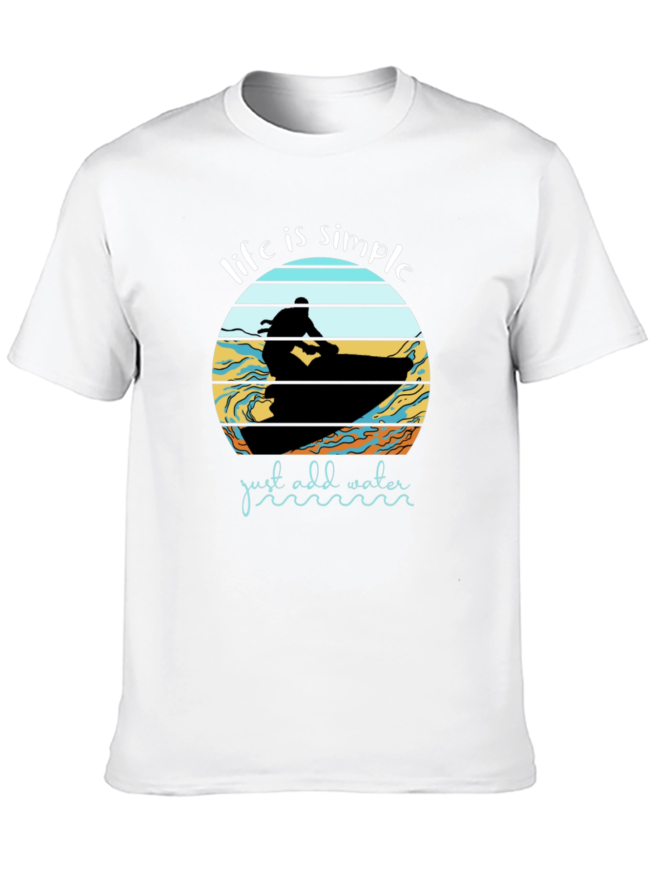 Life is Simple Jet Ski Black T-Shirt