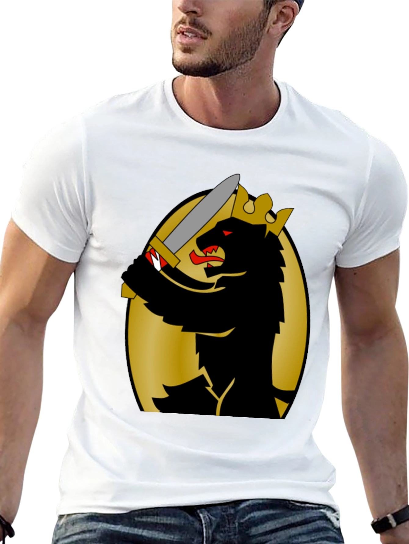 King Bear Graphic T-Shirt - Black
