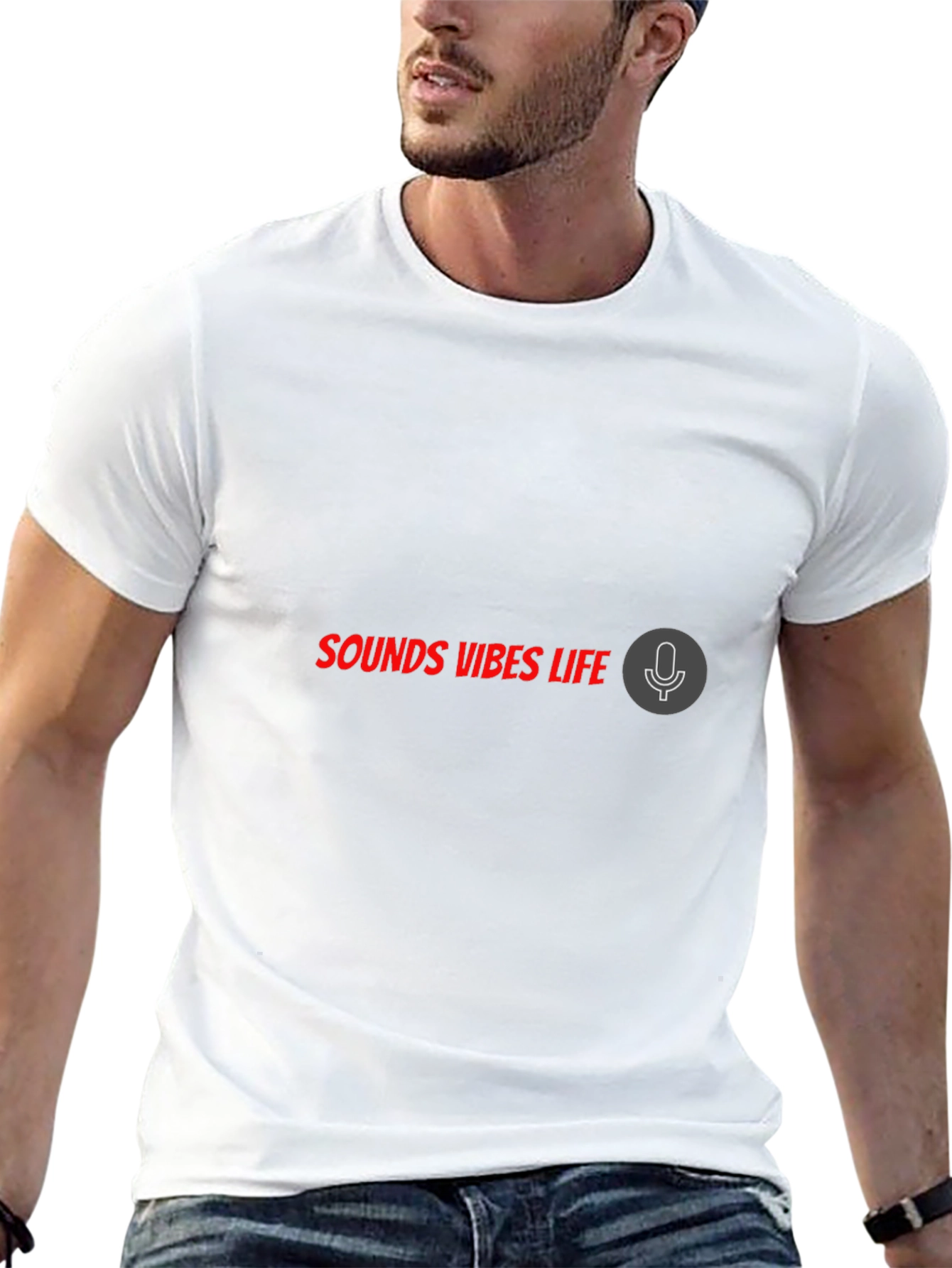 Sounds Vibes Life Black T-Shirt