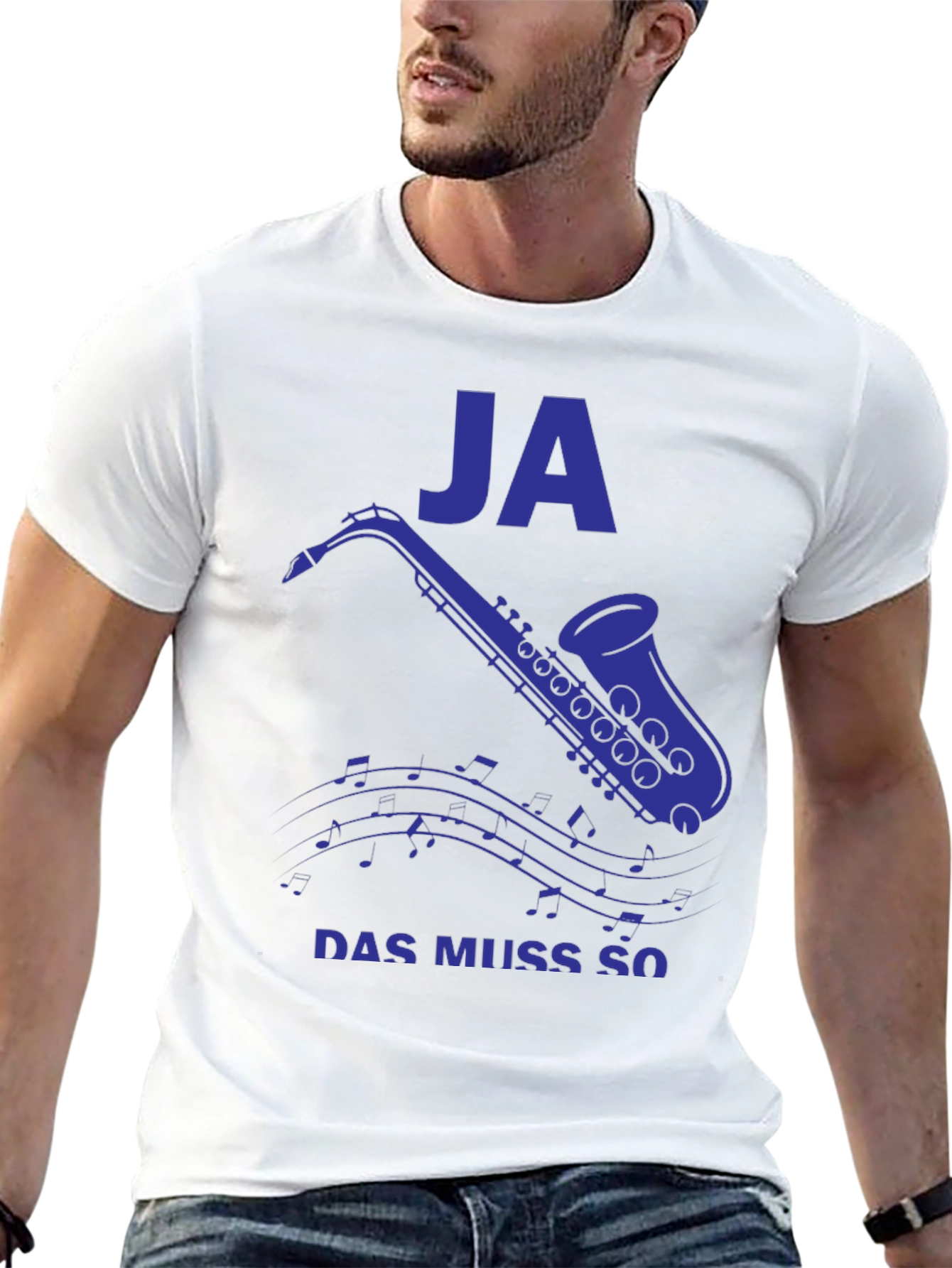JA Saxophone Mens Black Graphic Tee