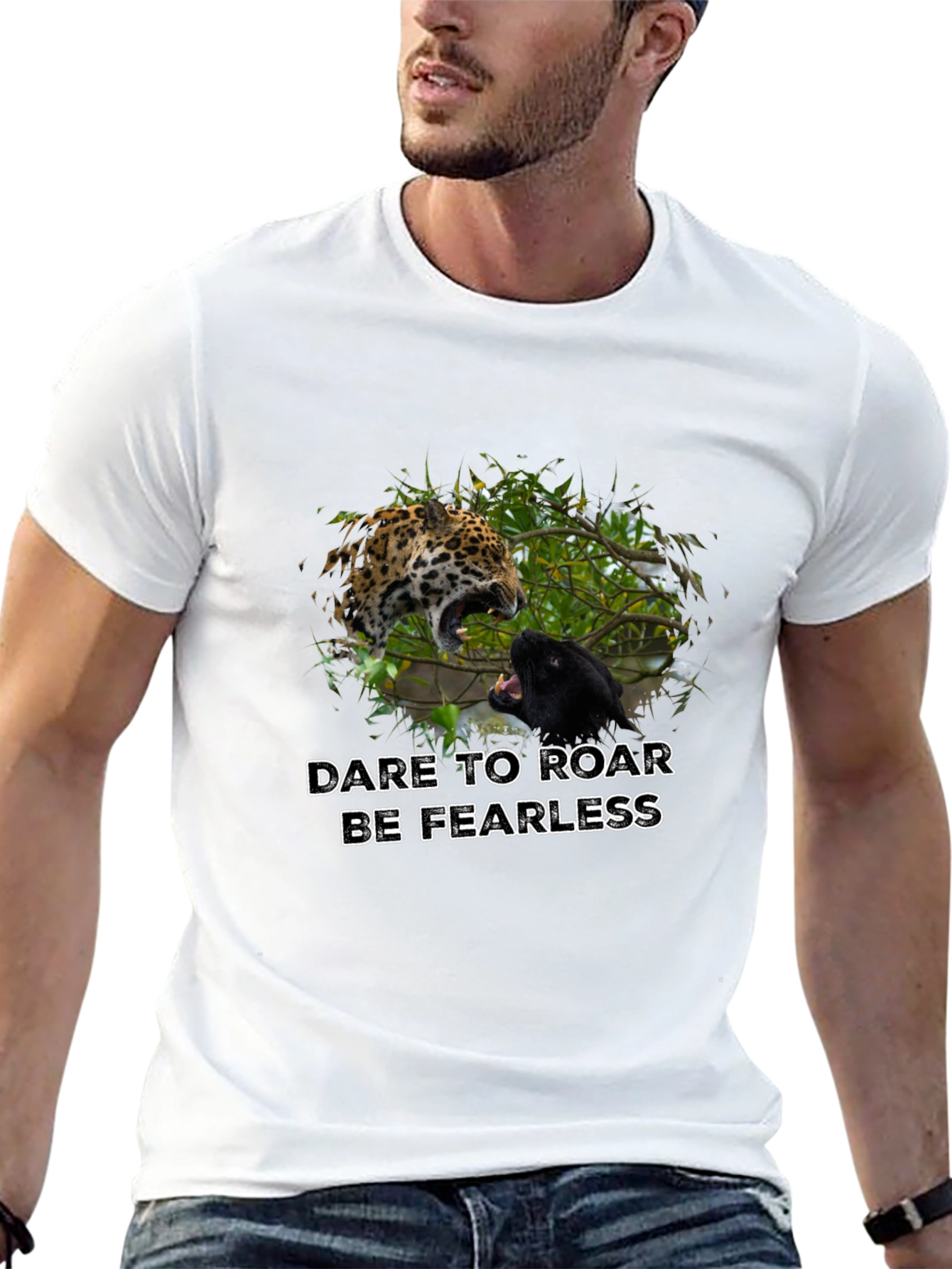 Dare to Roar Tee - Jaguar & Panther Graphic