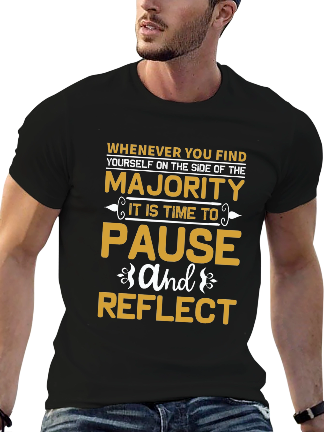 Majority Pause Reflect Graphic T-Shirt