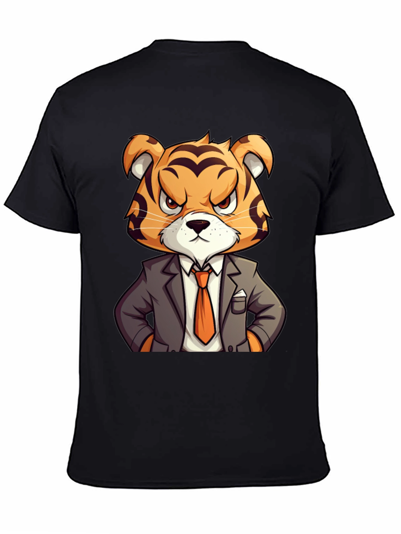 Tiger Boss Graphic T-Shirt - Cool Cartoon Design