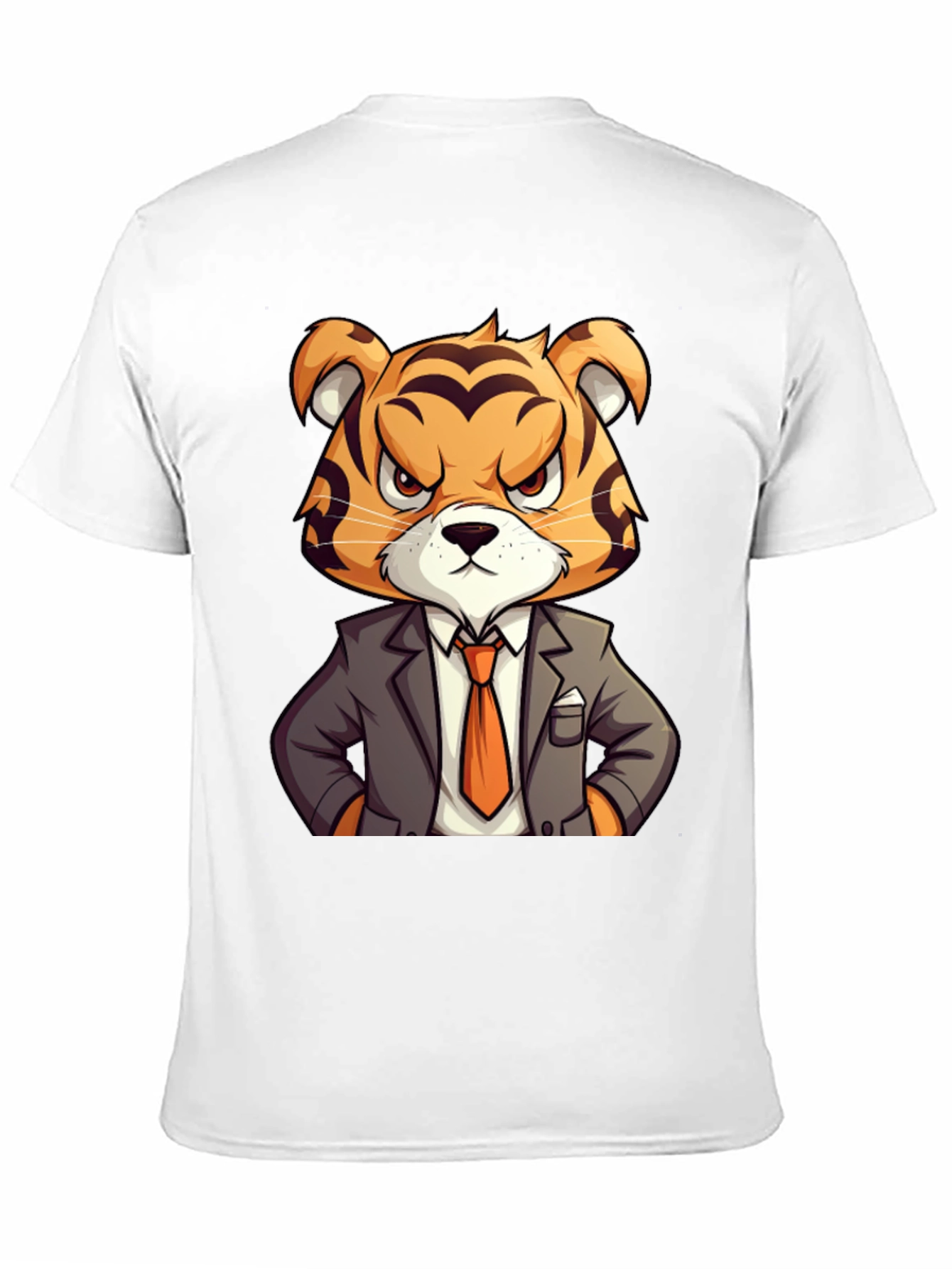 Tiger Boss Graphic T-Shirt - Cool Cartoon Design