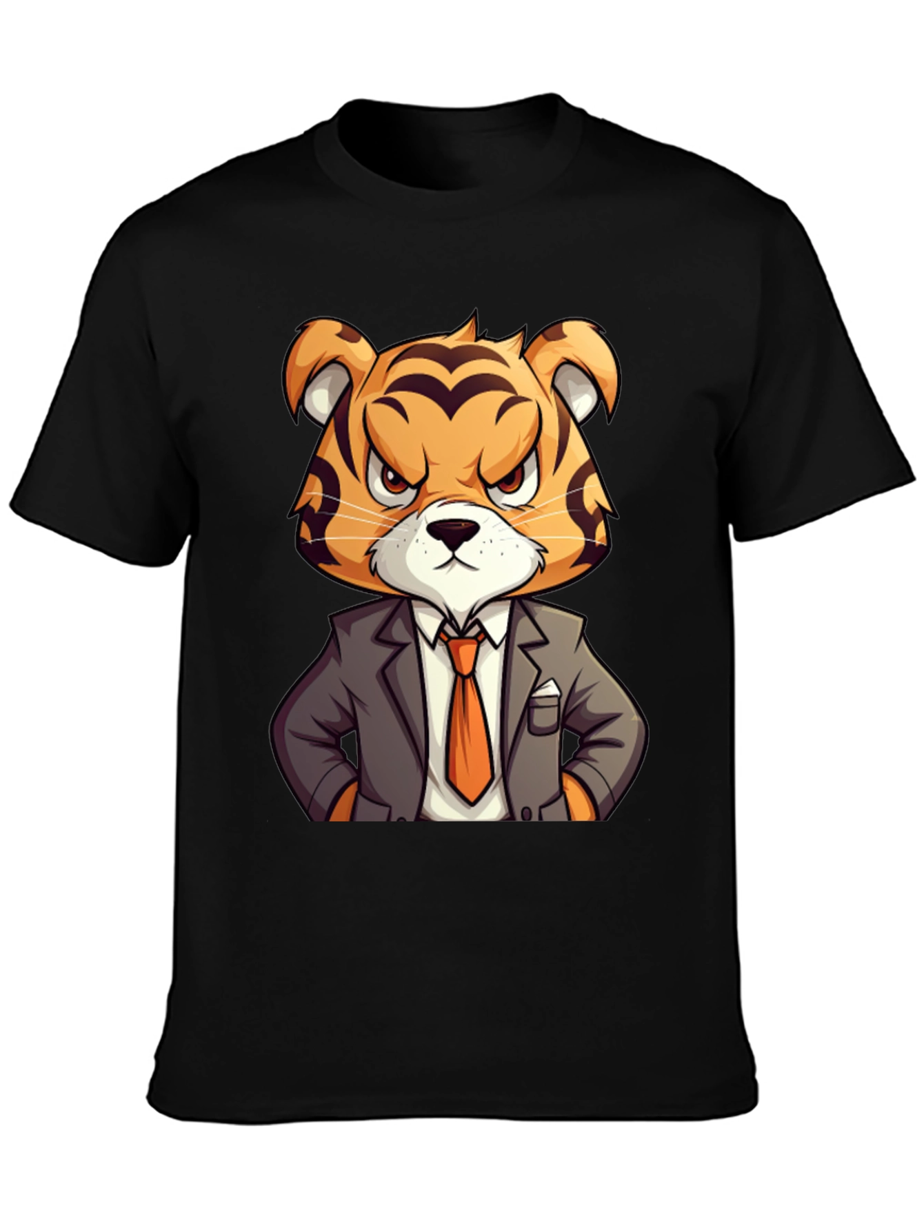 Tiger Boss Graphic T-Shirt - Cool Cartoon Design