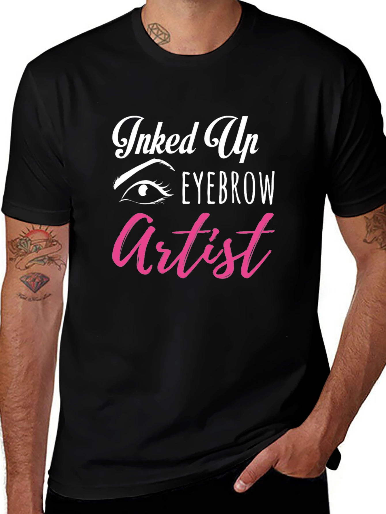 Inked Up Eyebrow Artist Graphic Tee