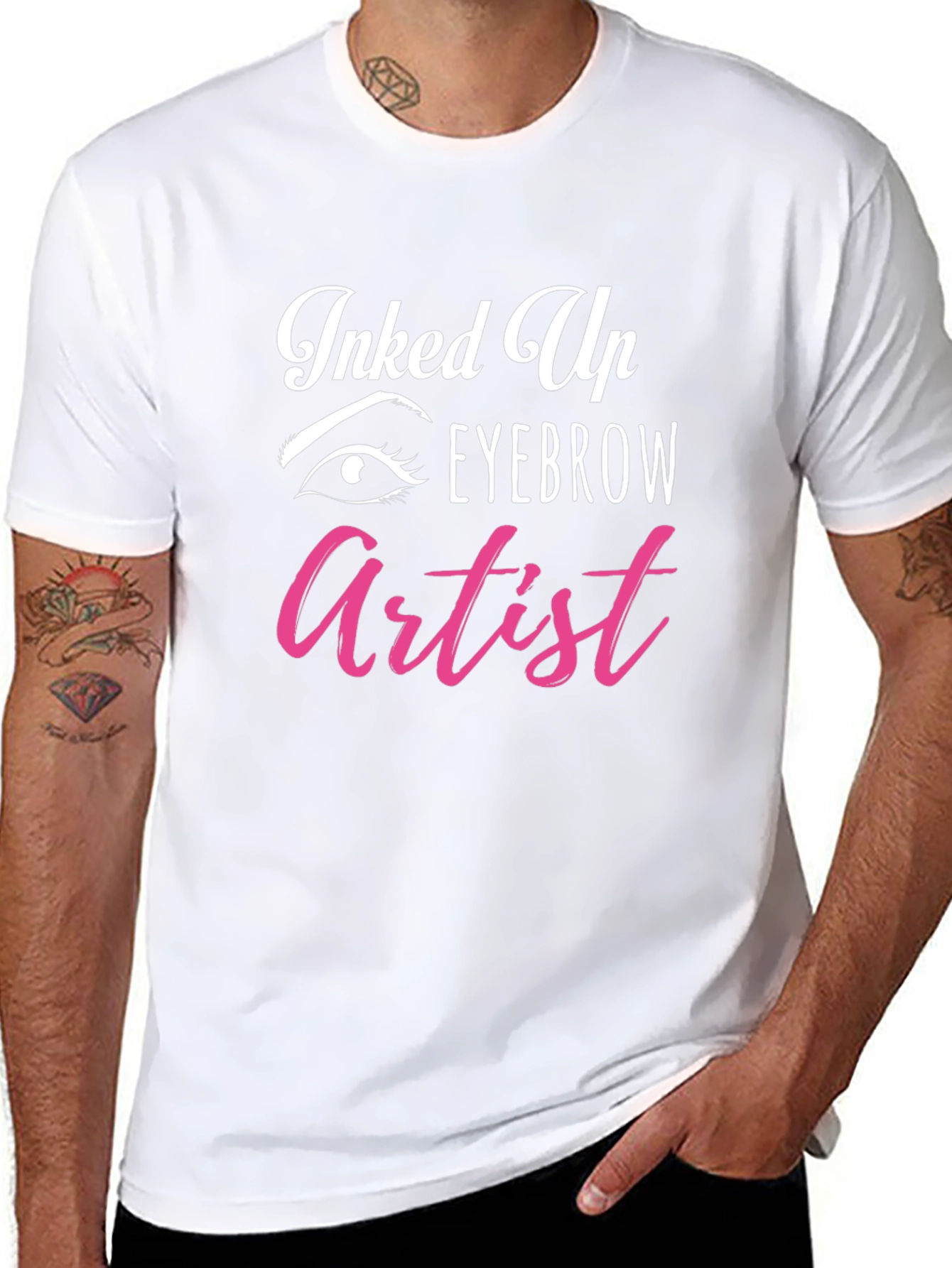 Inked Up Eyebrow Artist Graphic Tee