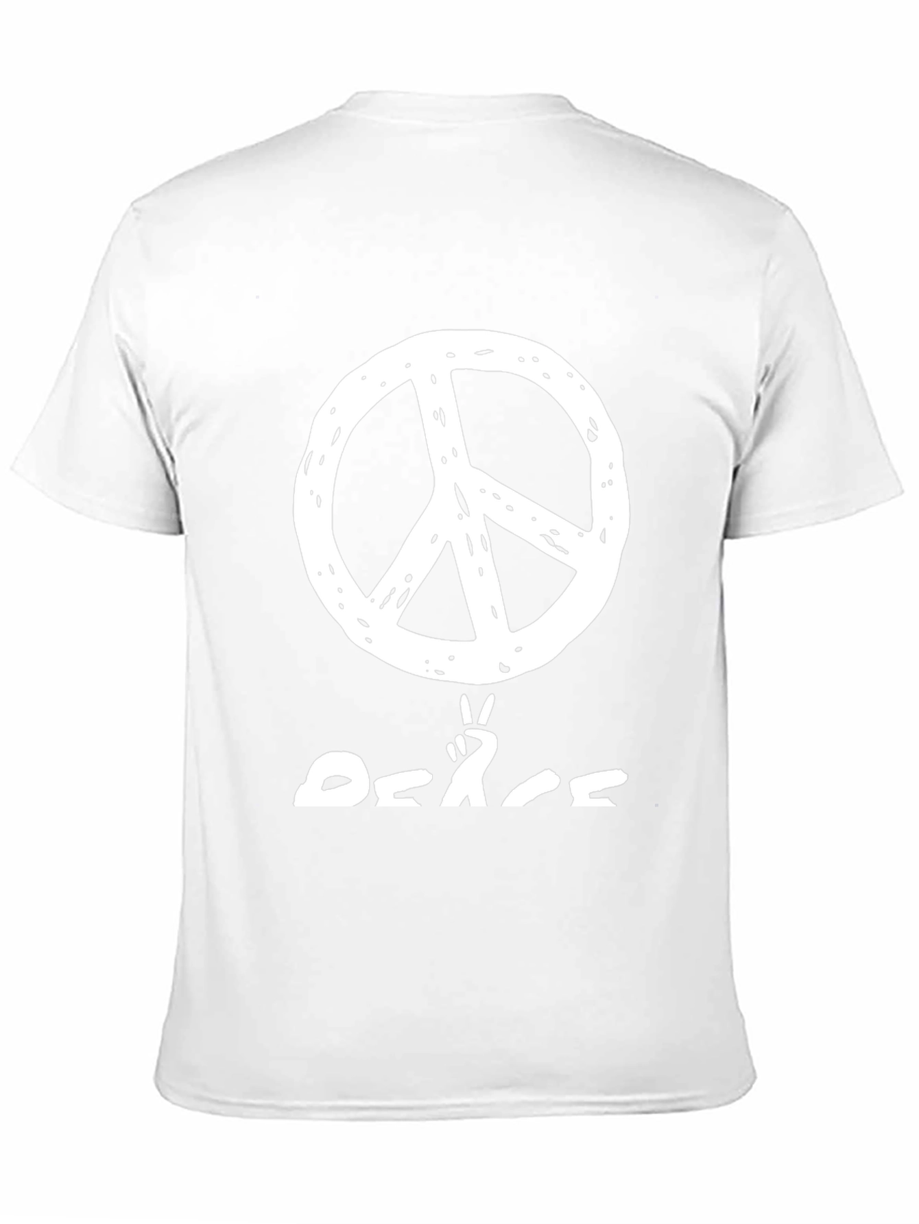 Peace Sign Graphic Tee - Casual Black T-Shirt
