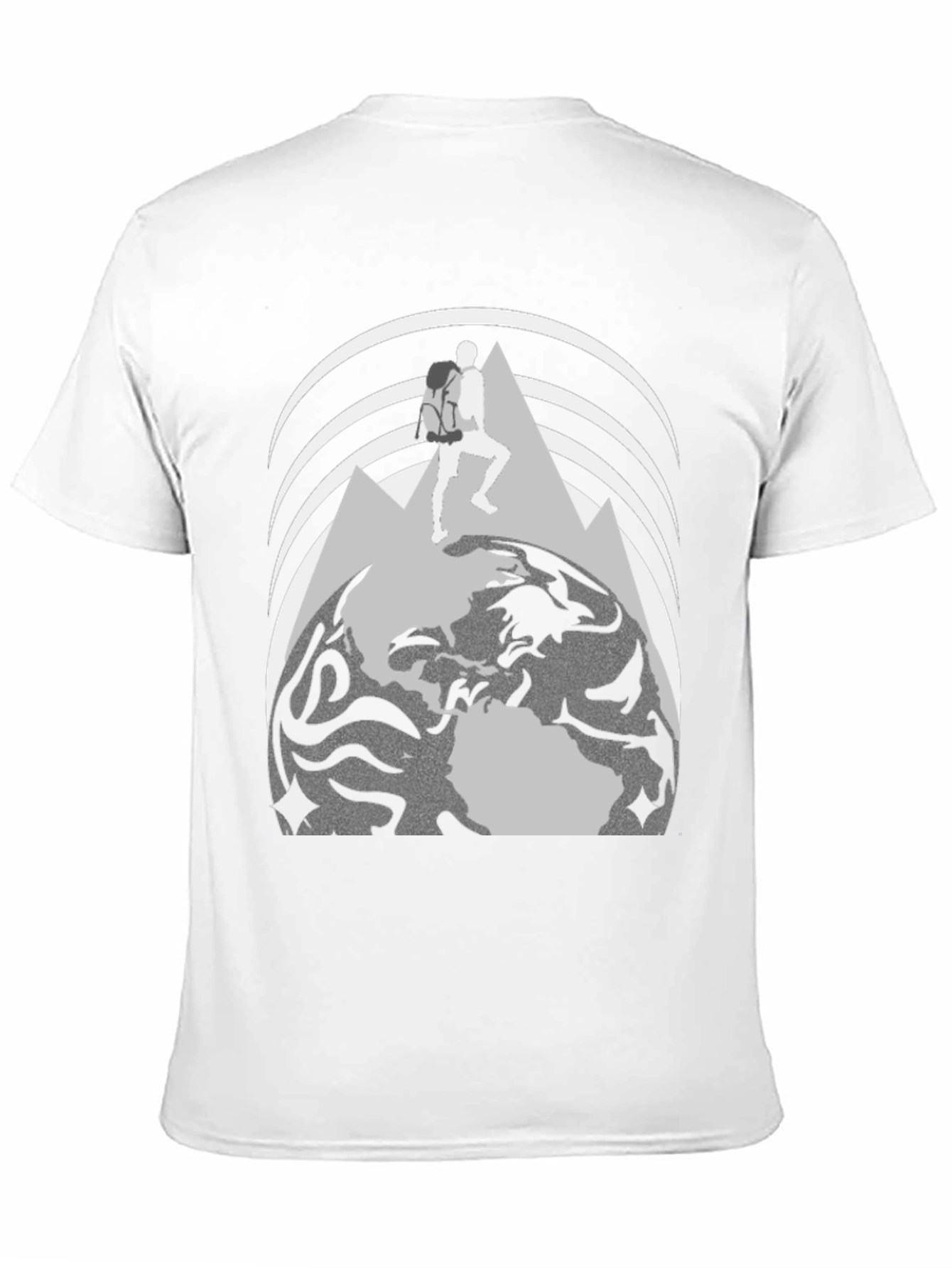 Adventure Seeker Graphic T-Shirt - Globe & Mountain Design