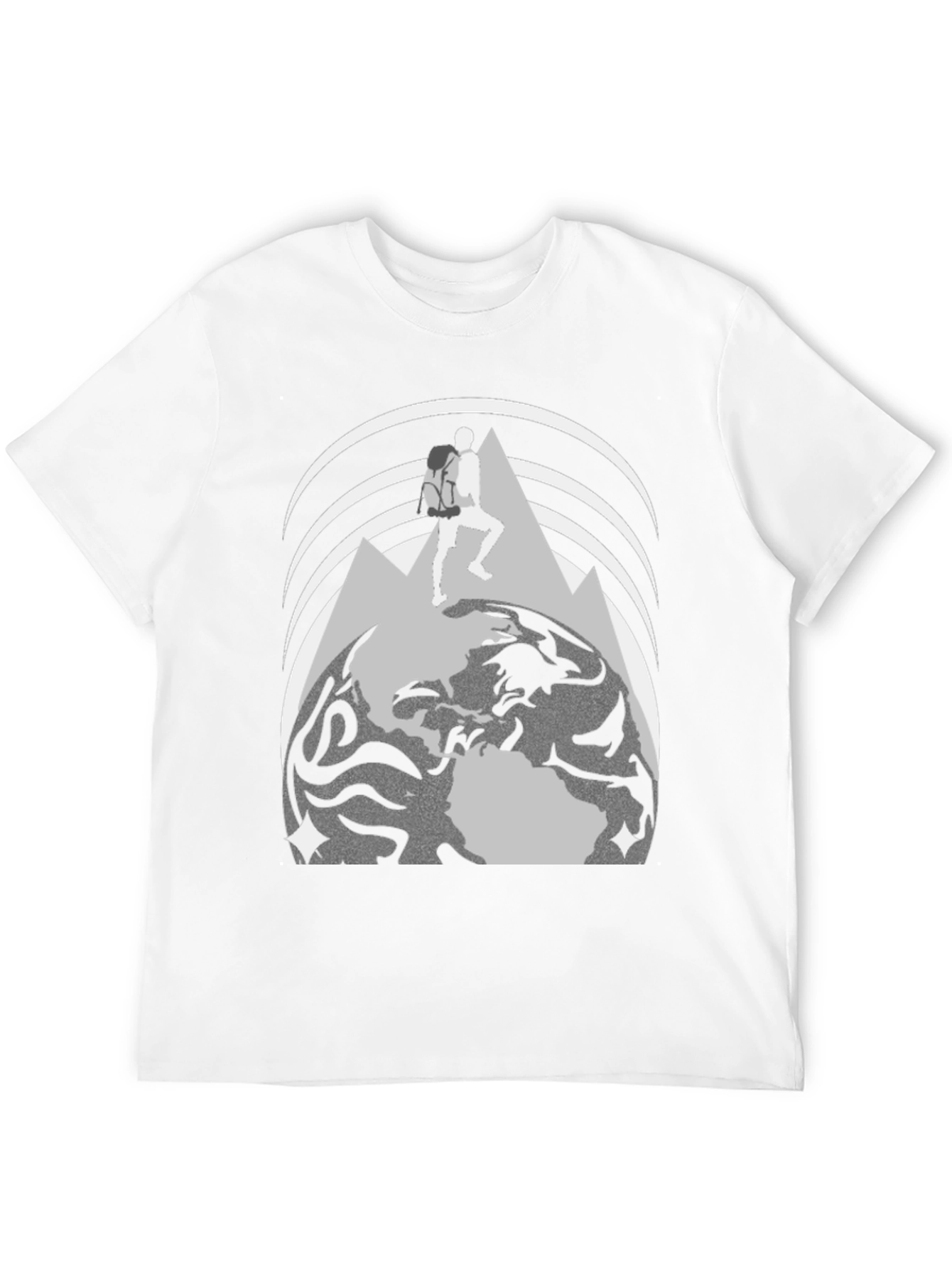 Adventure Seeker Graphic T-Shirt - Globe & Mountain Design