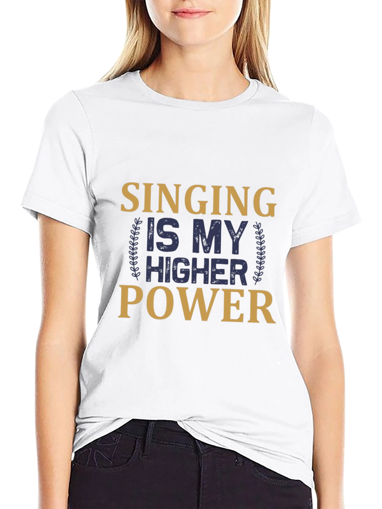Singing is My Higher Power Black T-Shirt