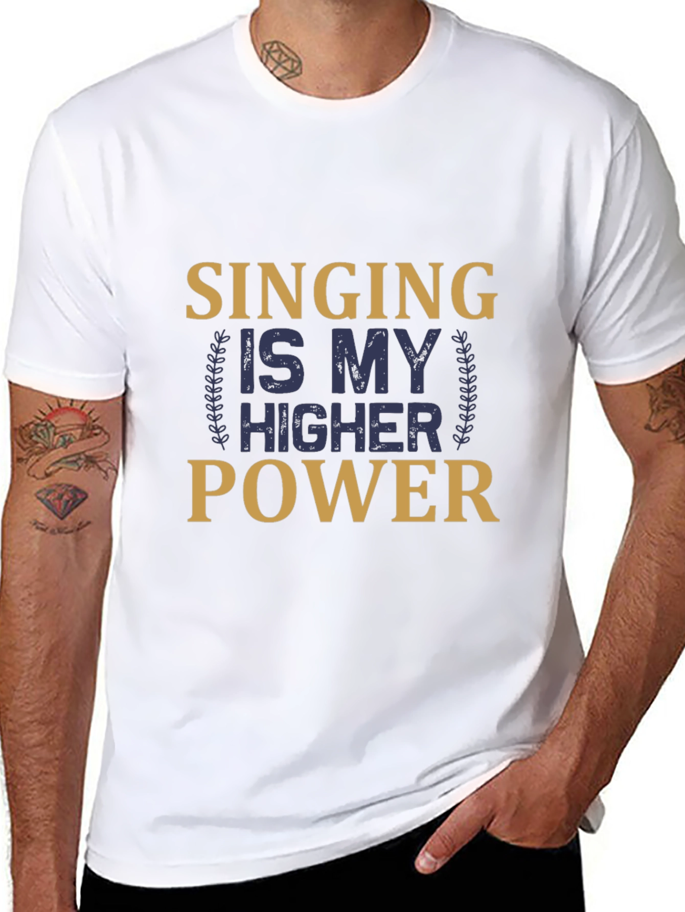 Singing is My Higher Power Black T-Shirt