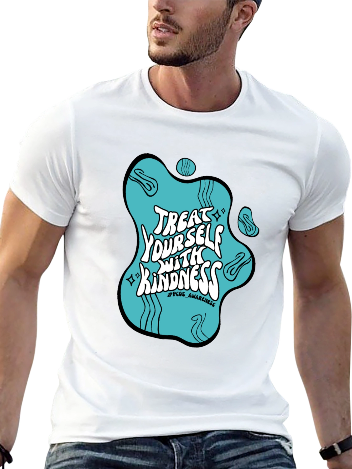 Treat Yourself With Kindness T-Shirt PCOS Awareness Tee