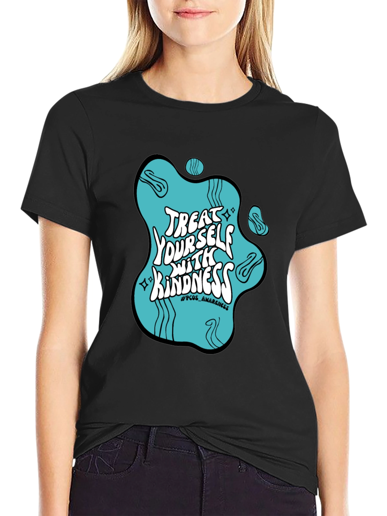 Treat Yourself With Kindness T-Shirt PCOS Awareness Tee