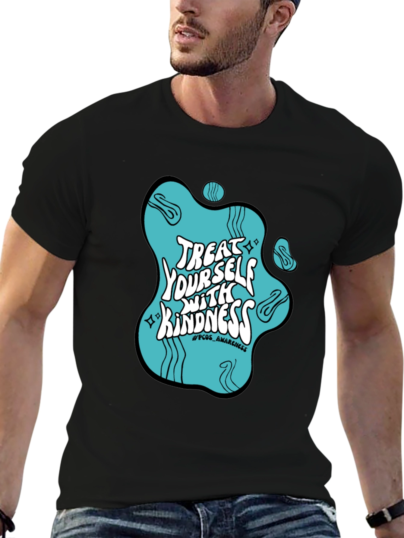 Treat Yourself With Kindness T-Shirt PCOS Awareness Tee