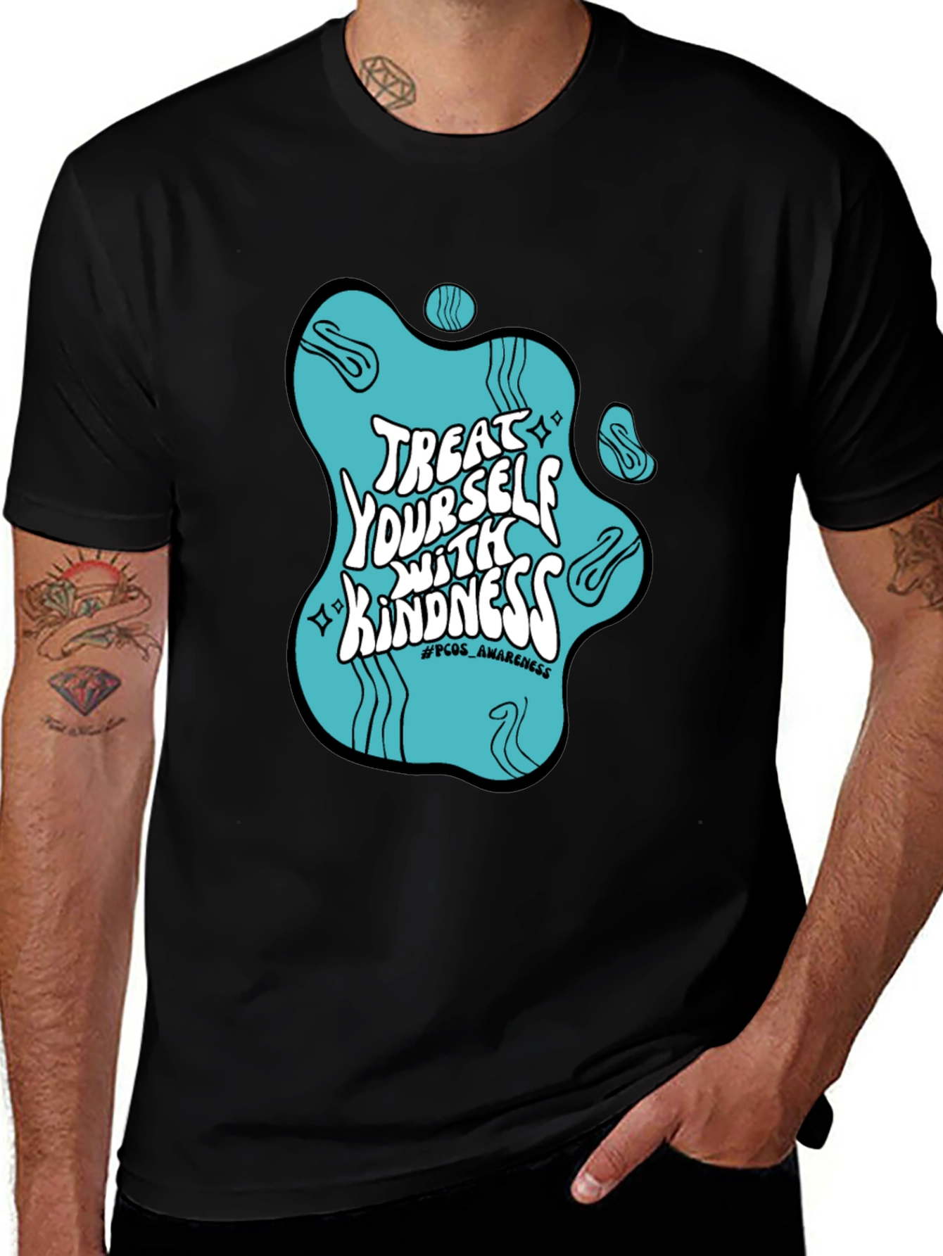 Treat Yourself With Kindness T-Shirt PCOS Awareness Tee