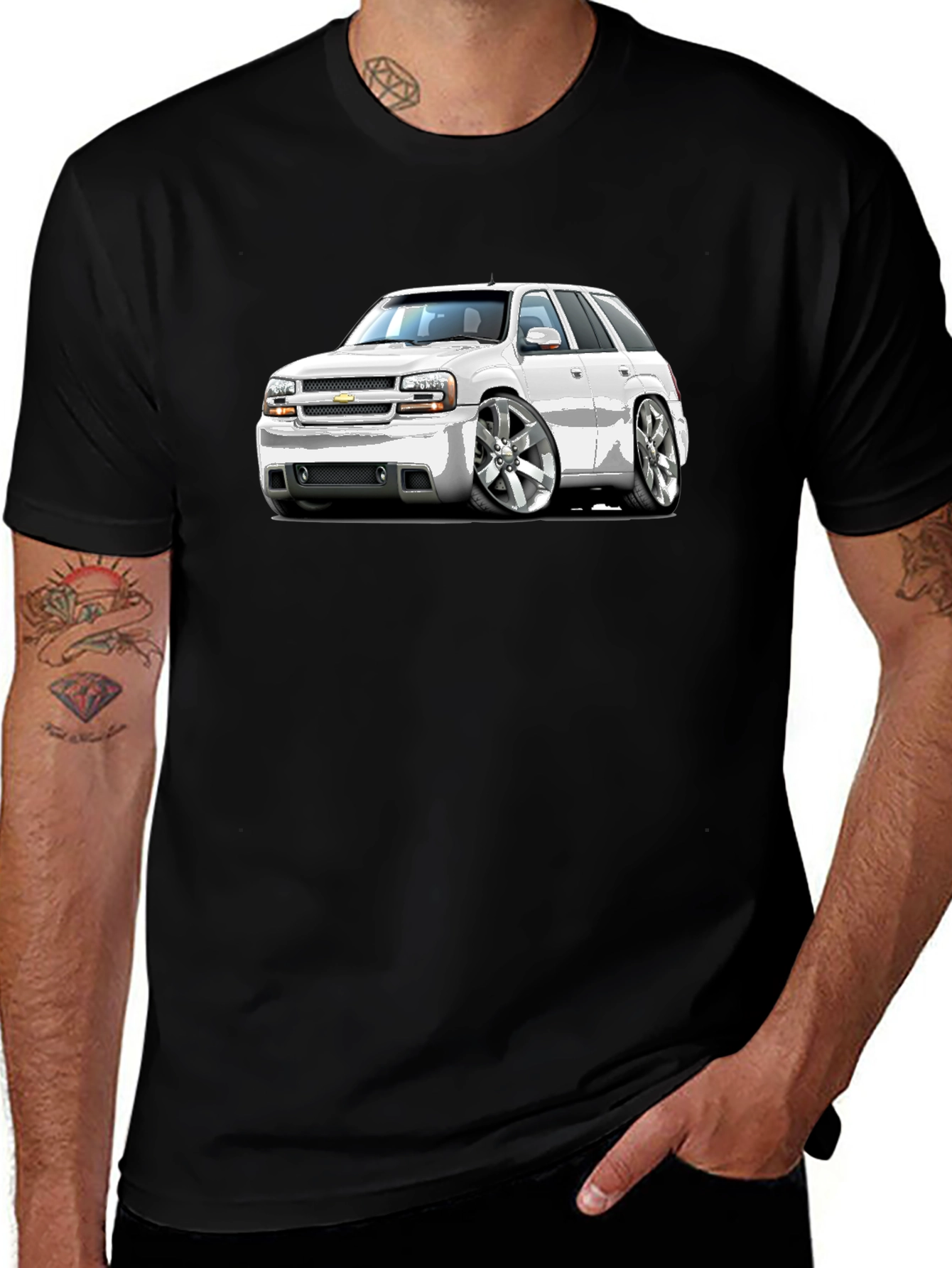 Car Graphic Black T-Shirt