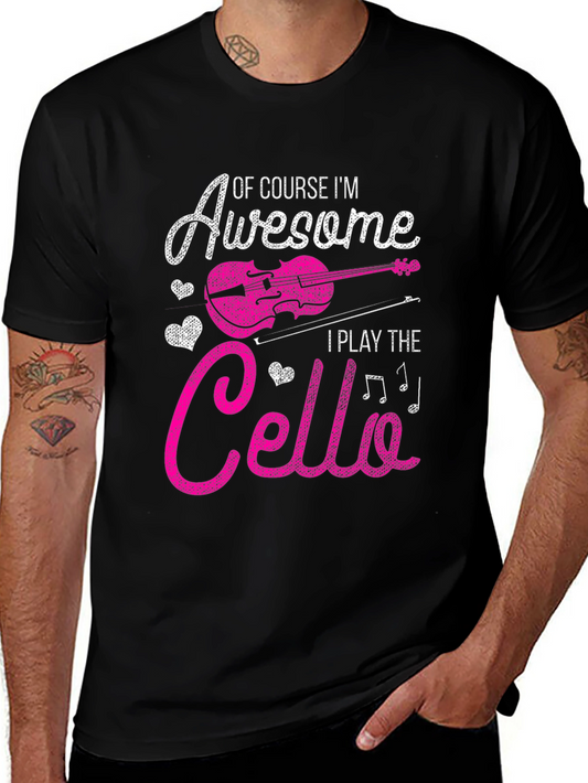 Awesome Cello Player Graphic Tee