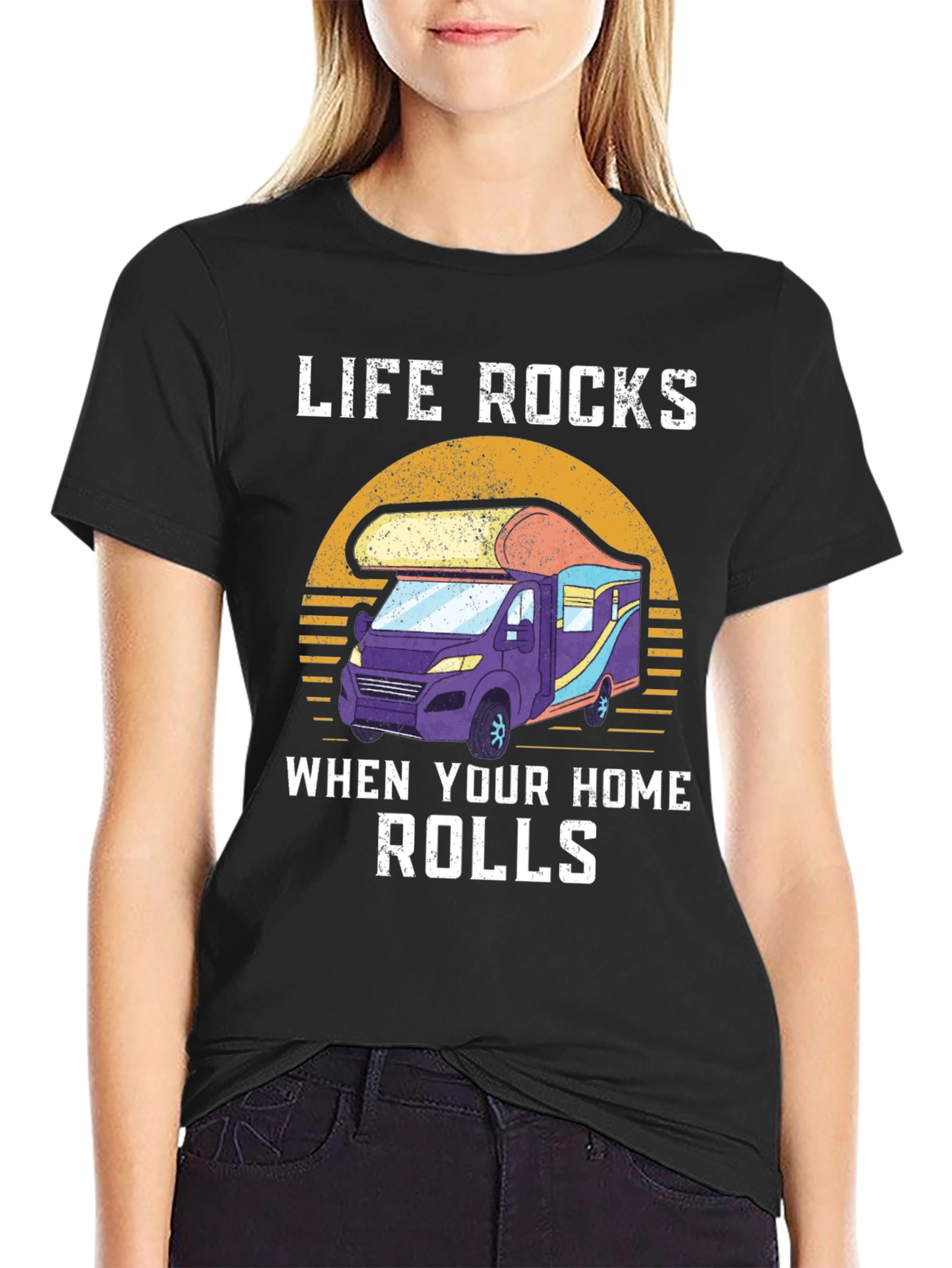 Life Rocks RV T-Shirt: Home on Wheels Adventure Tee