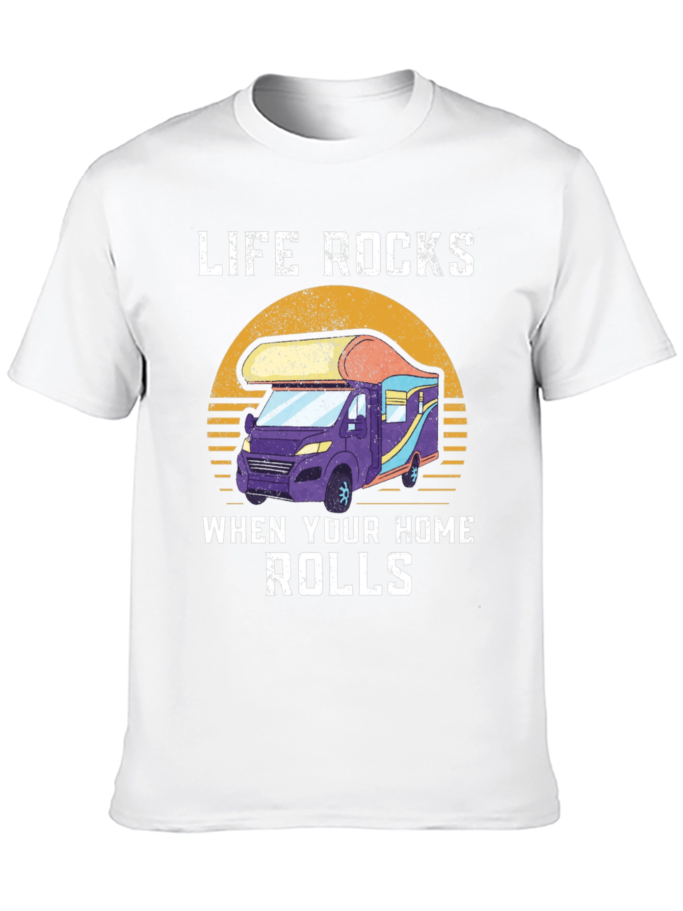 Life Rocks RV T-Shirt: Home on Wheels Adventure Tee