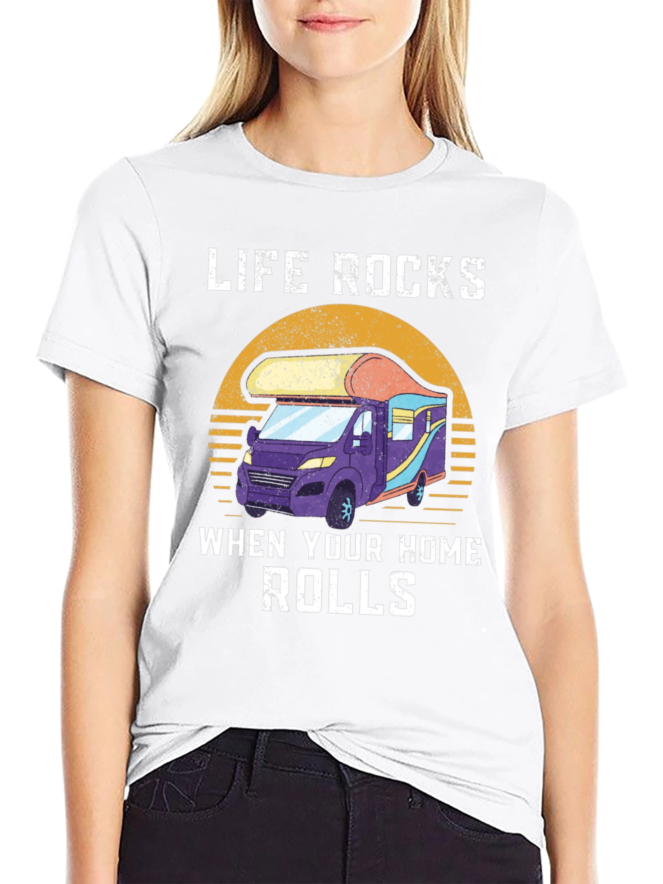 Life Rocks RV T-Shirt: Home on Wheels Adventure Tee