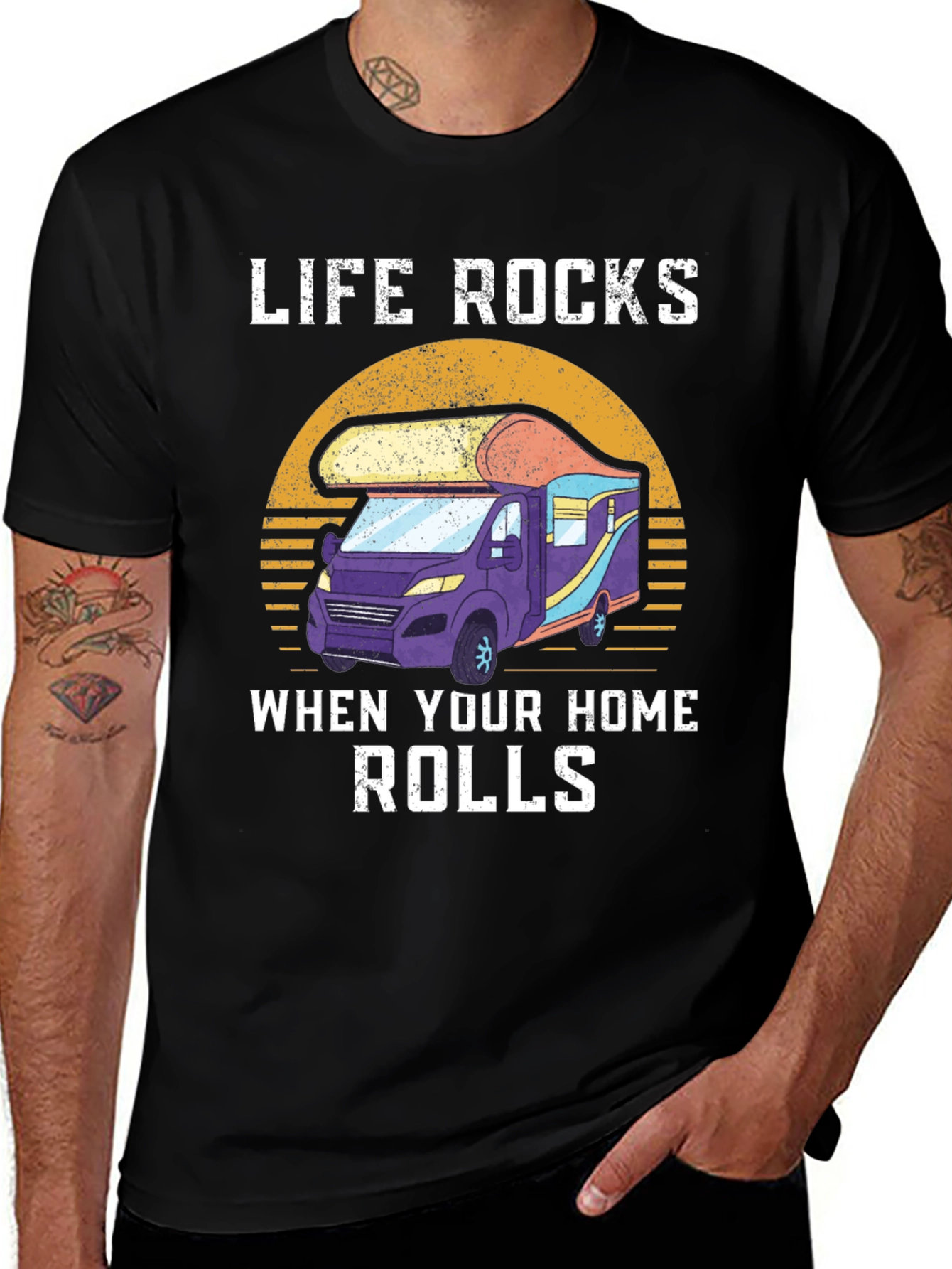 Life Rocks RV T-Shirt: Home on Wheels Adventure Tee