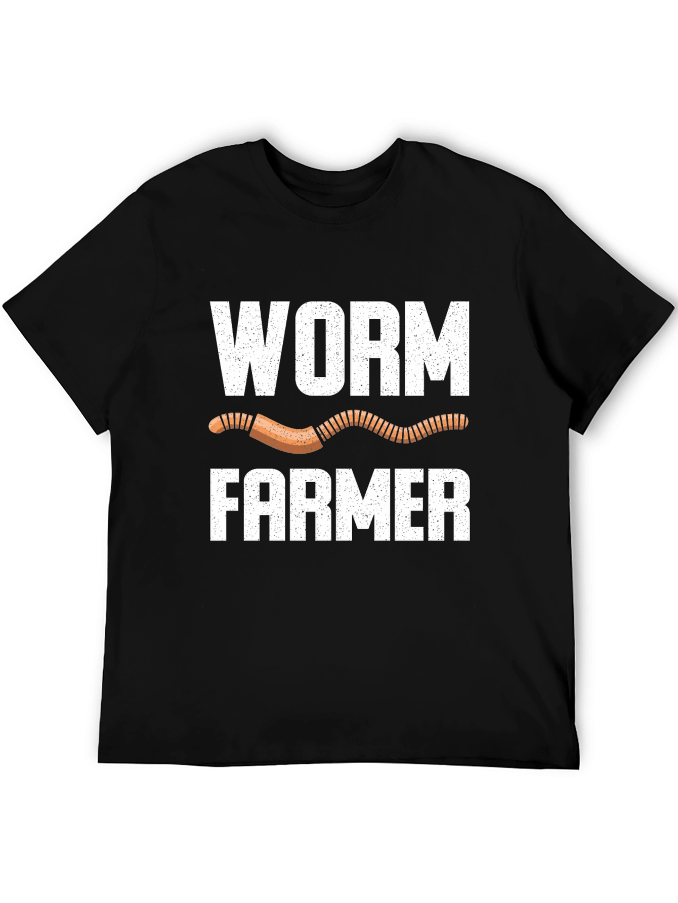 Worm Farmer Graphic Tee - Black Cotton T-Shirt
