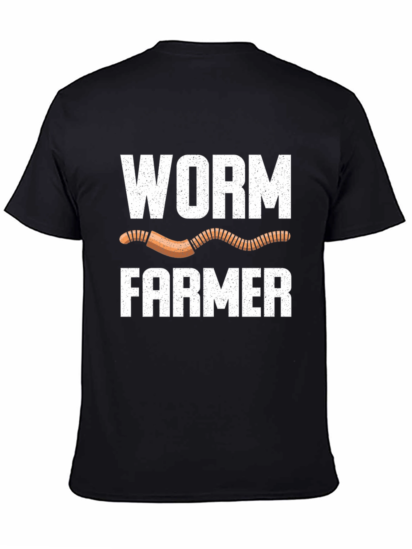 Worm Farmer Graphic Tee - Black Cotton T-Shirt