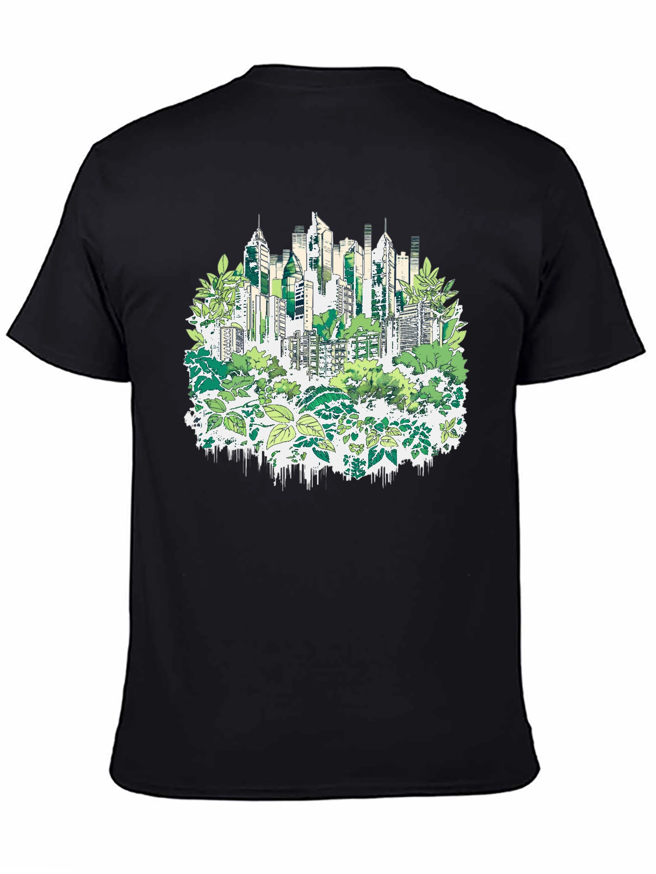 Urban Jungle T-Shirt - Eco Cityscape Design