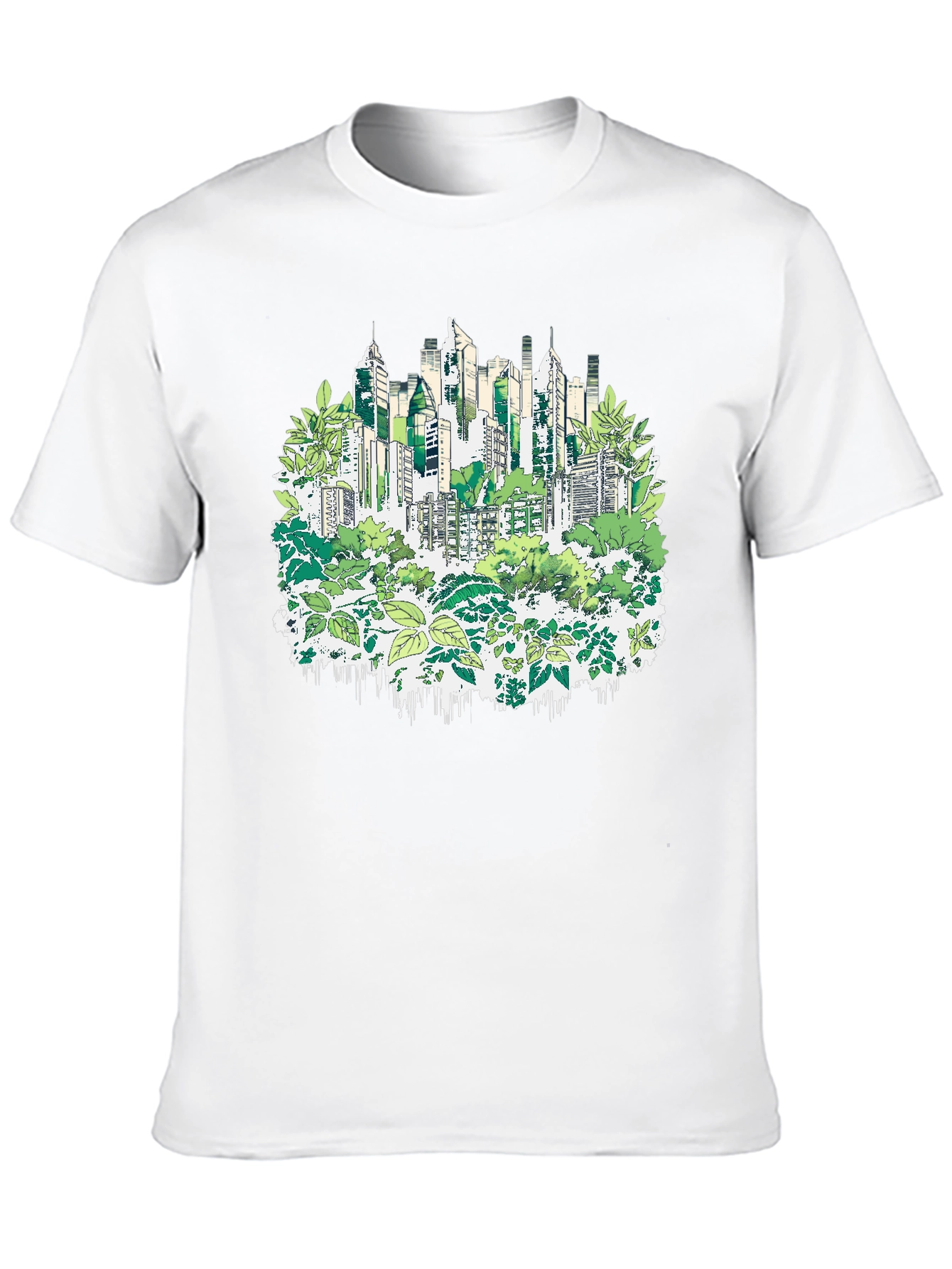 Urban Jungle T-Shirt - Eco Cityscape Design