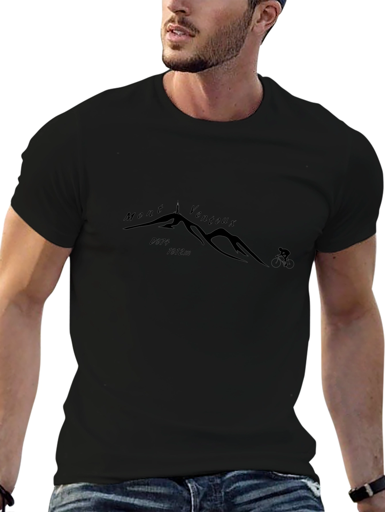 Mont Ventoux Cycling T-Shirt - Black