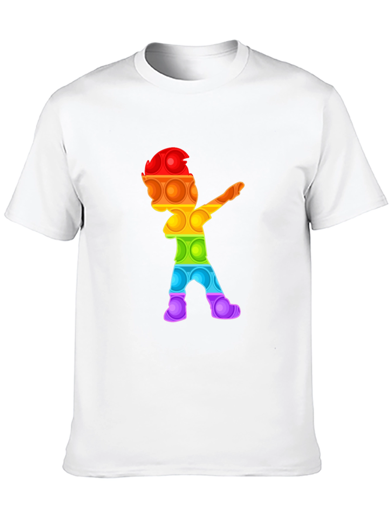Rainbow Pop It Dab T-Shirt - Fun Design