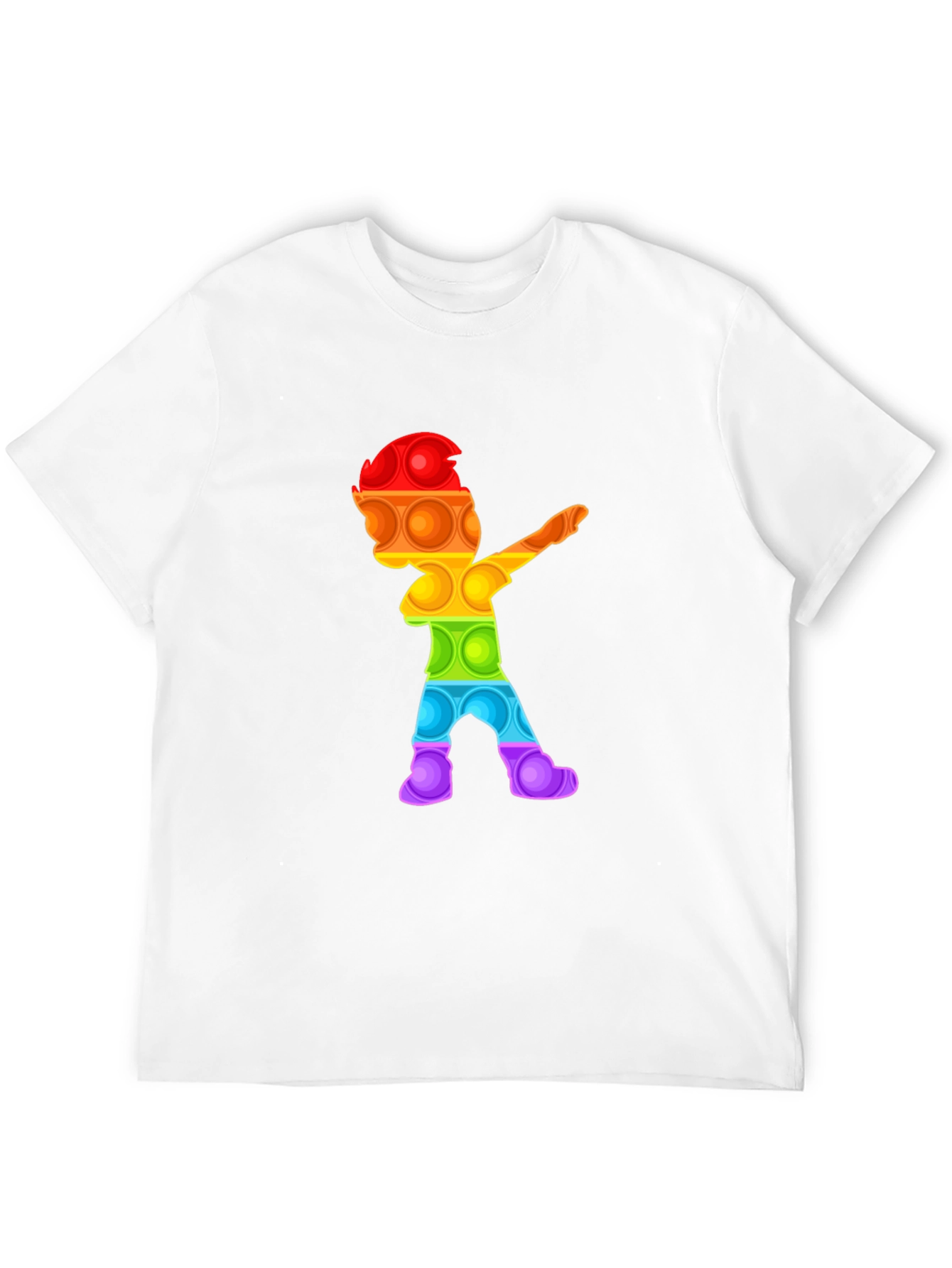 Rainbow Pop It Dab T-Shirt - Fun Design