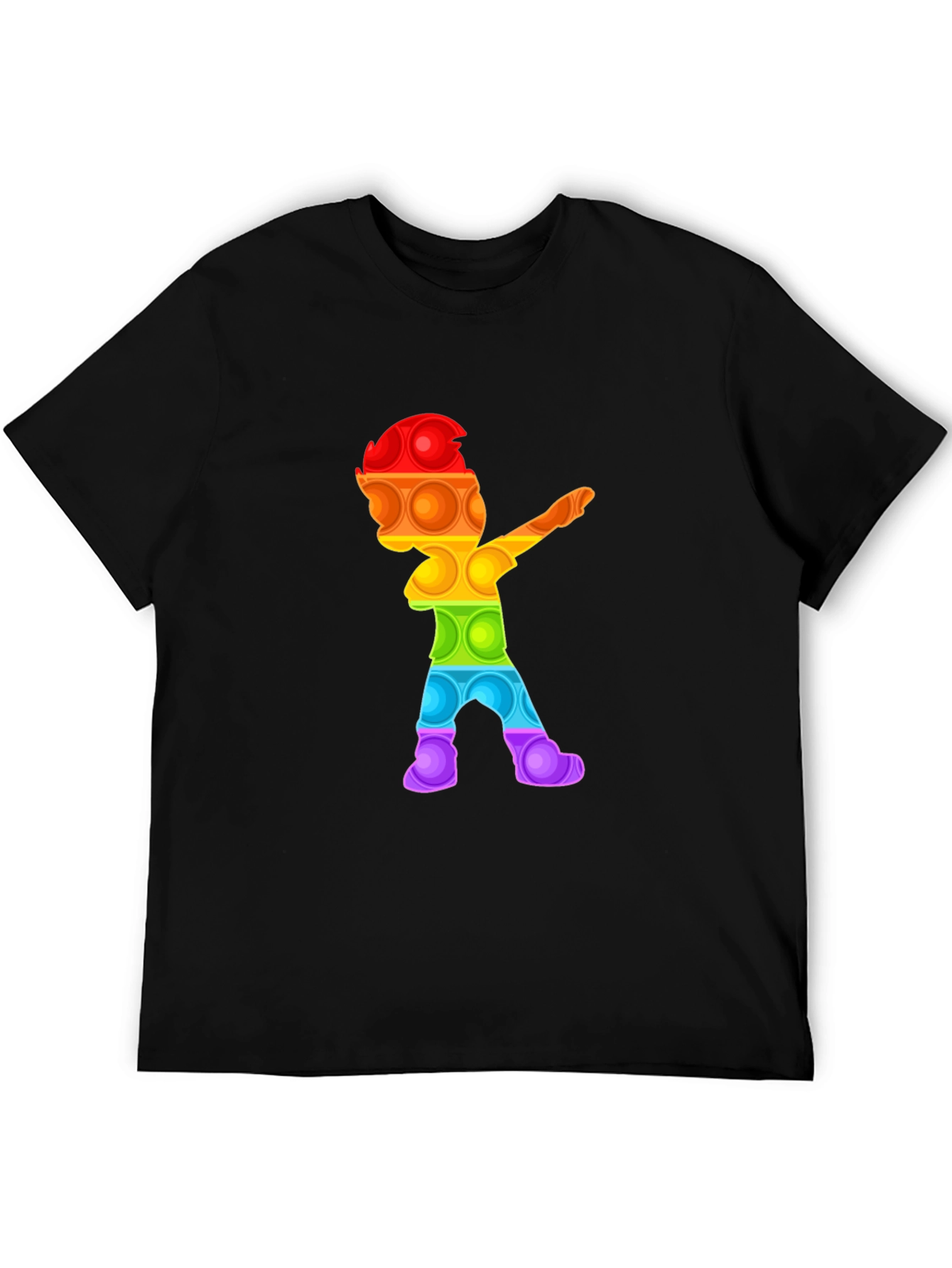 Rainbow Pop It Dab T-Shirt - Fun Design