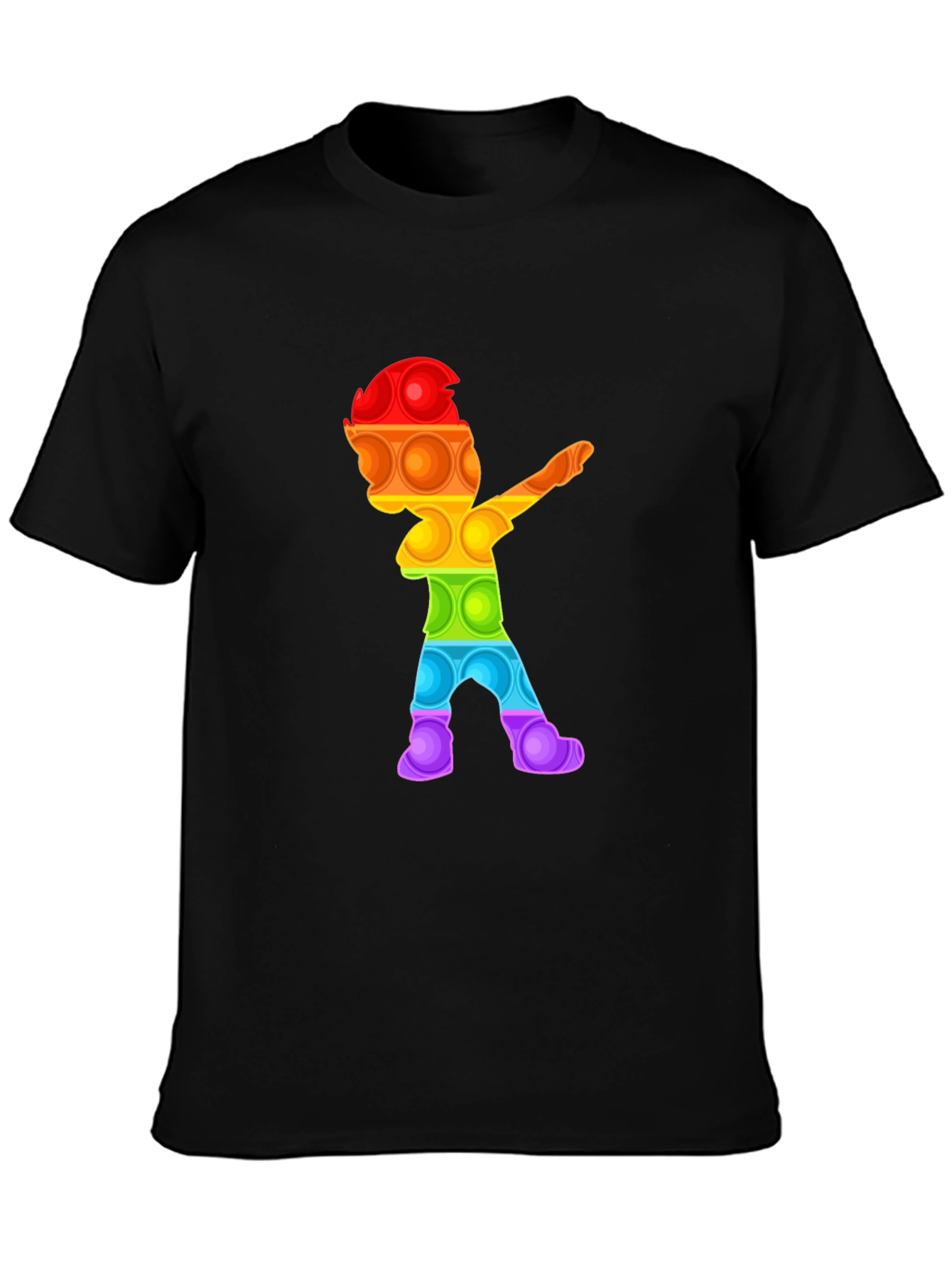 Rainbow Pop It Dab T-Shirt - Fun Design