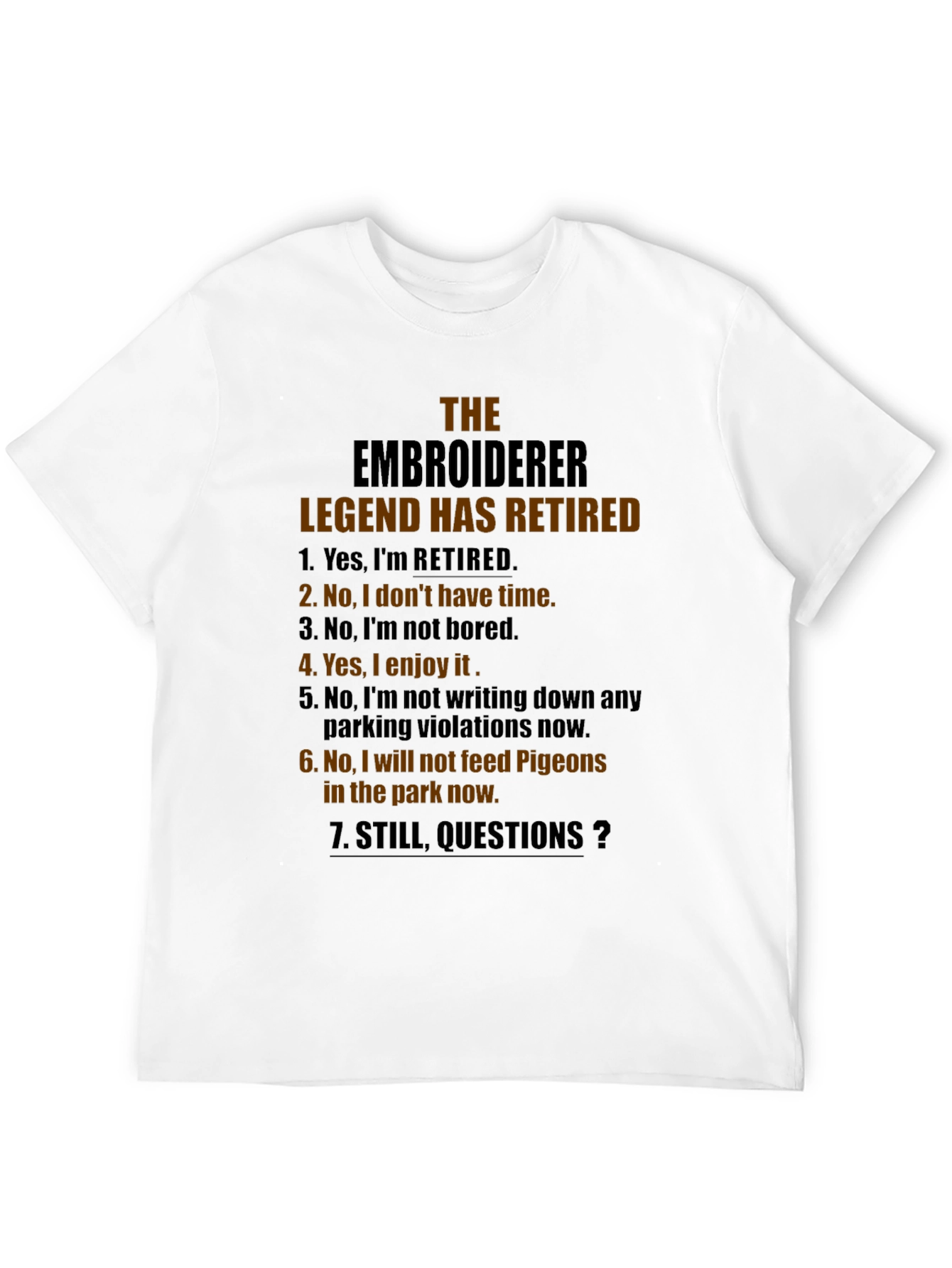 The Embroiderer Legend Retired Graphic Tee