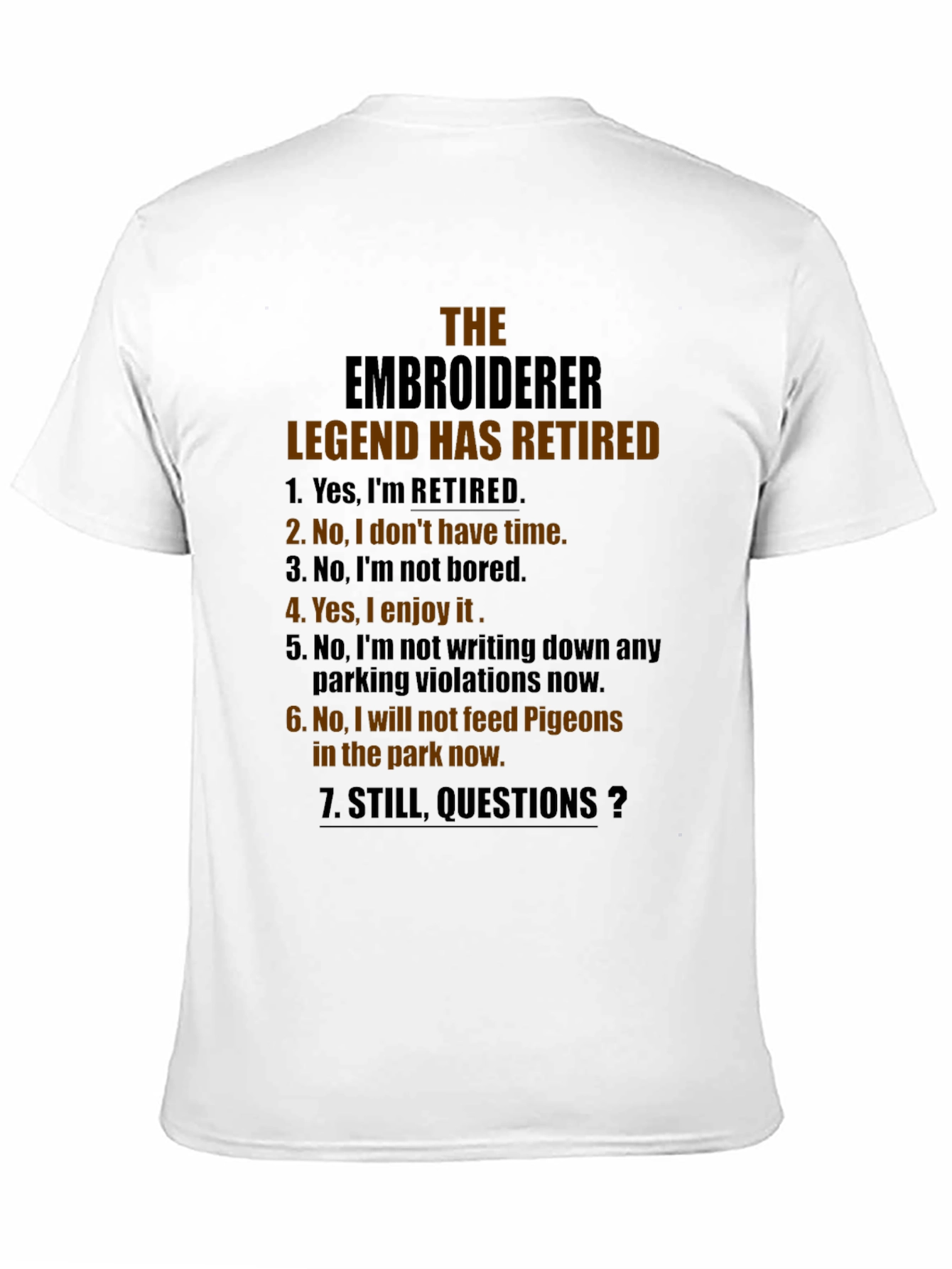 The Embroiderer Legend Retired Graphic Tee