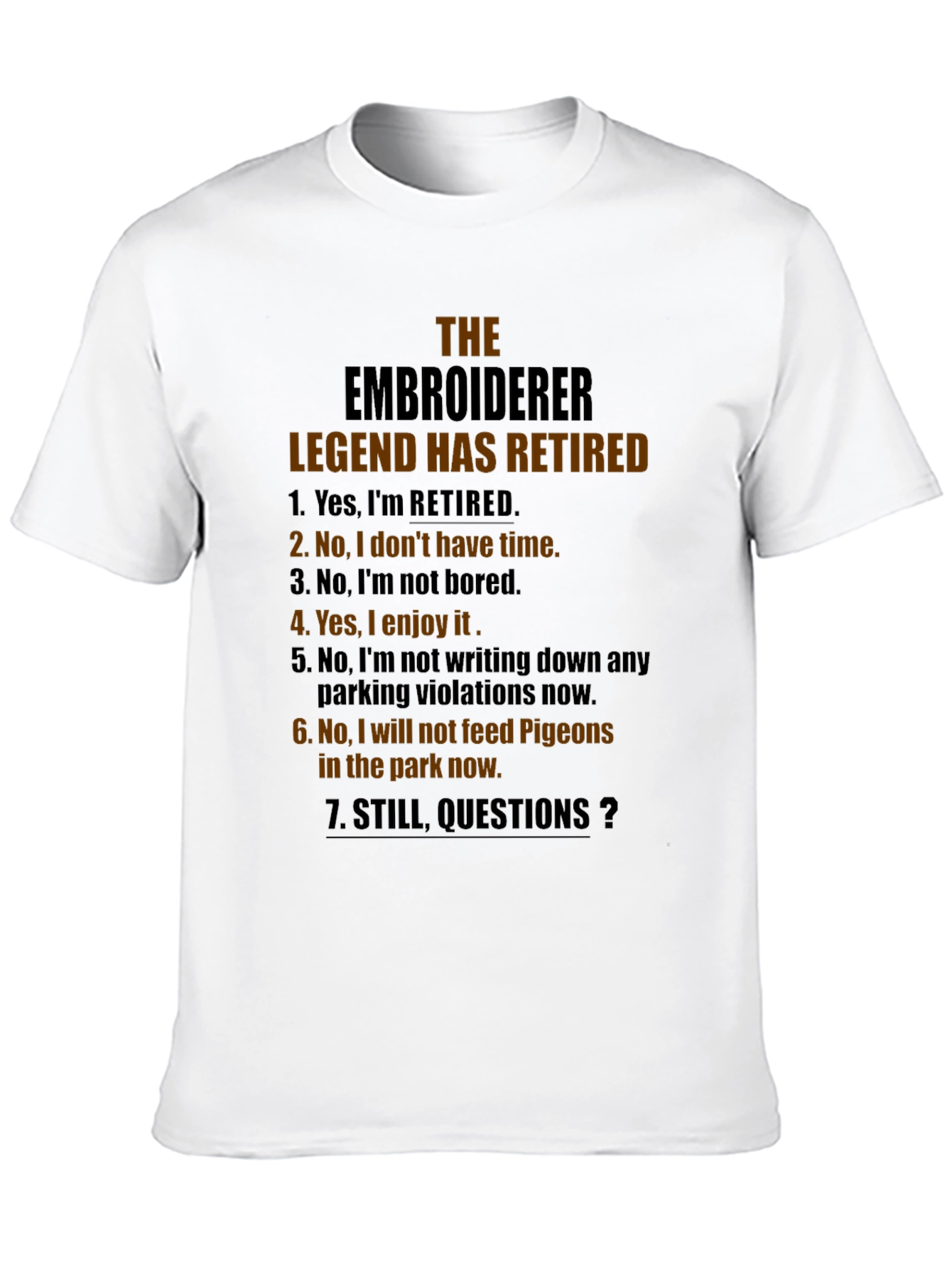 The Embroiderer Legend Retired Graphic Tee