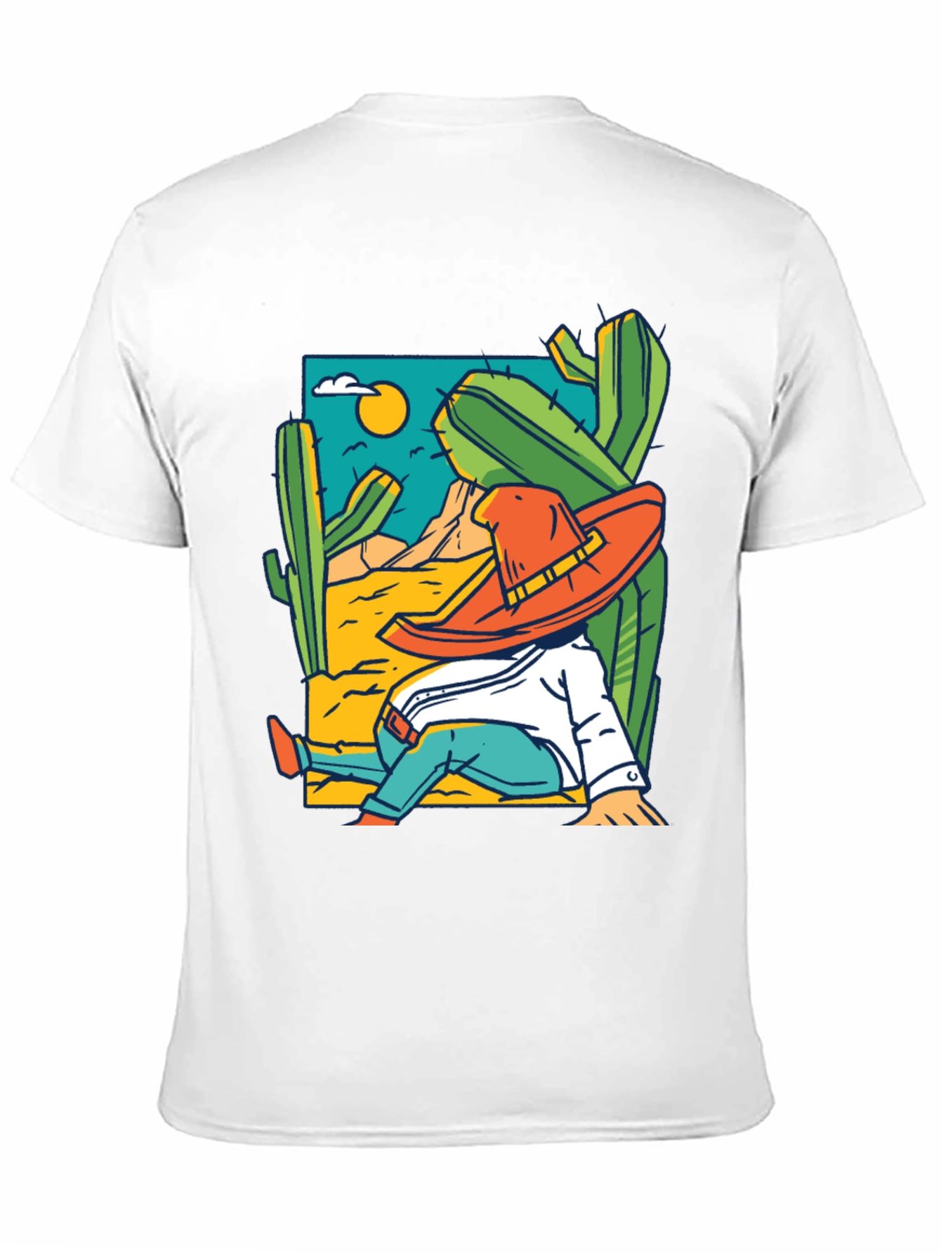 Desert Siesta T-Shirt - Relaxed Cactus Design