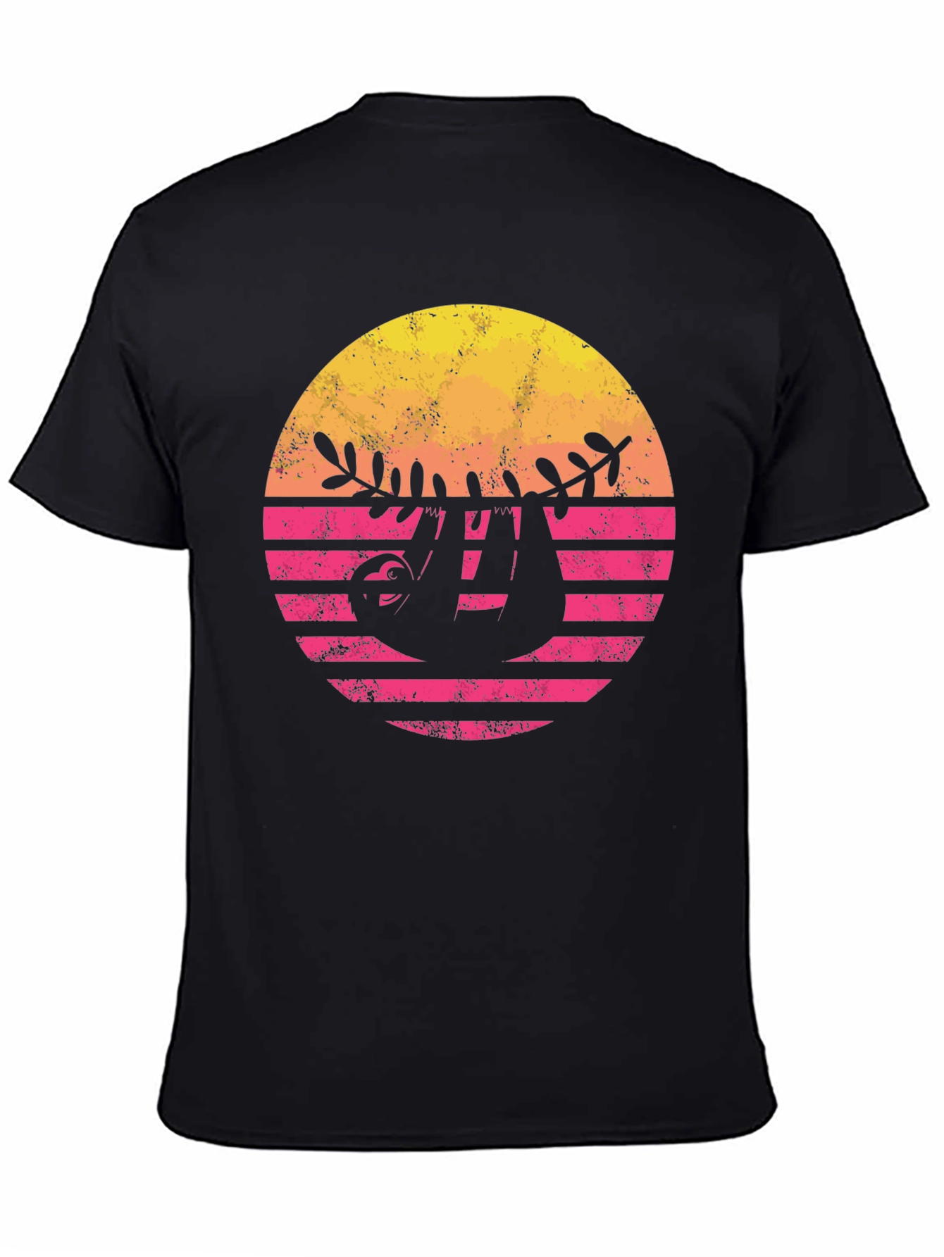 Retro Sloth Sunset Graphic Tee