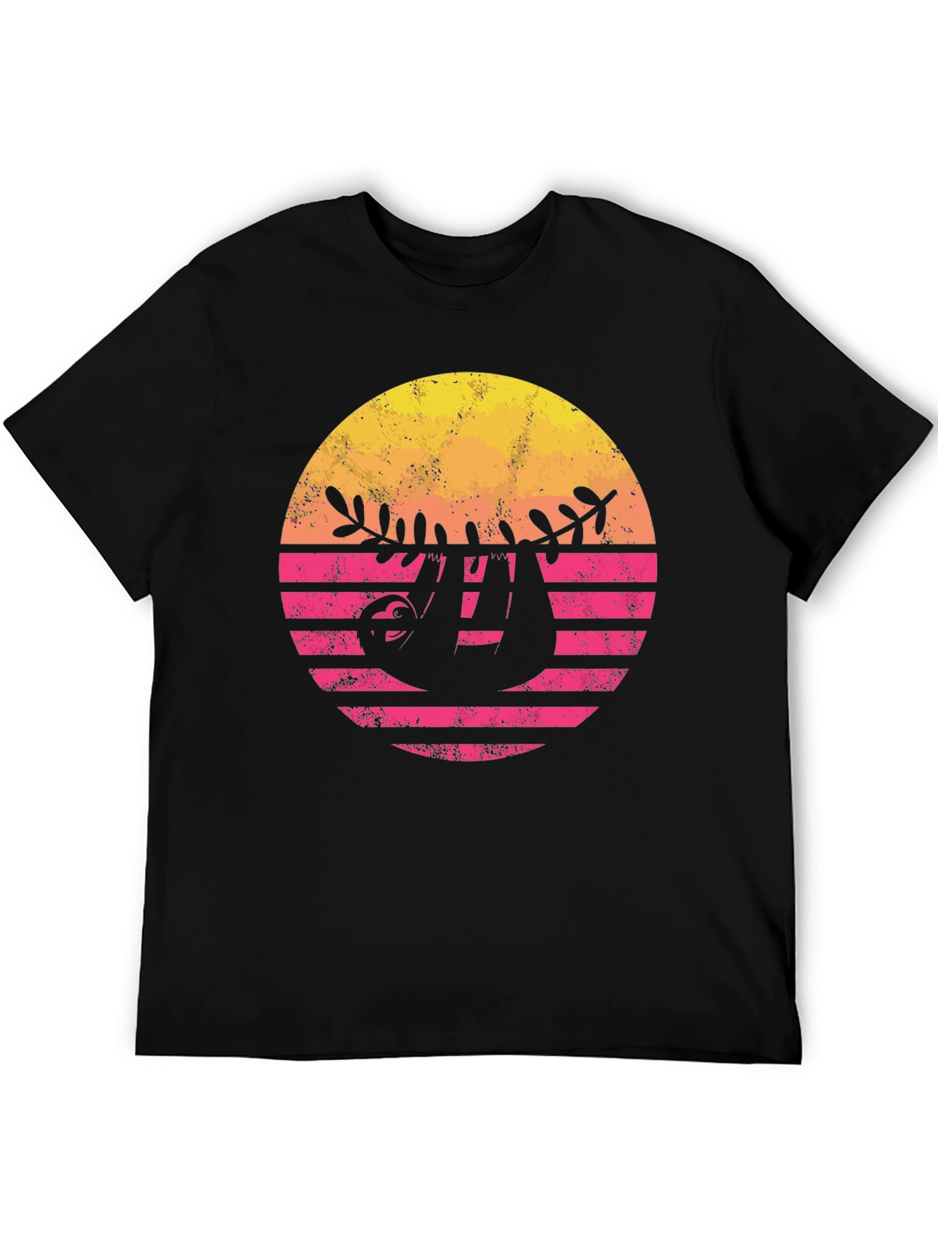 Retro Sloth Sunset Graphic Tee