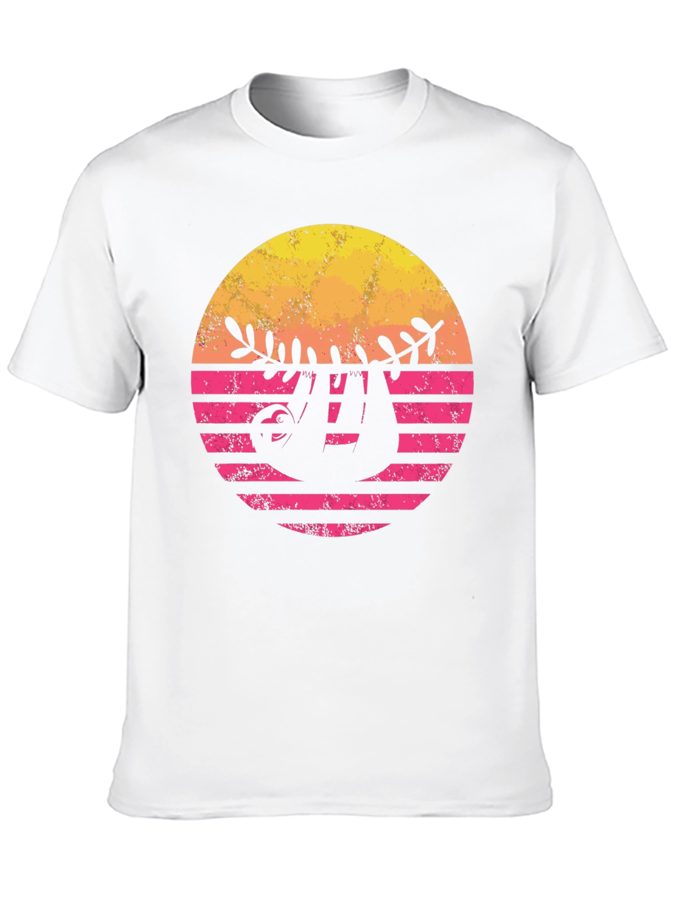 Retro Sloth Sunset Graphic Tee